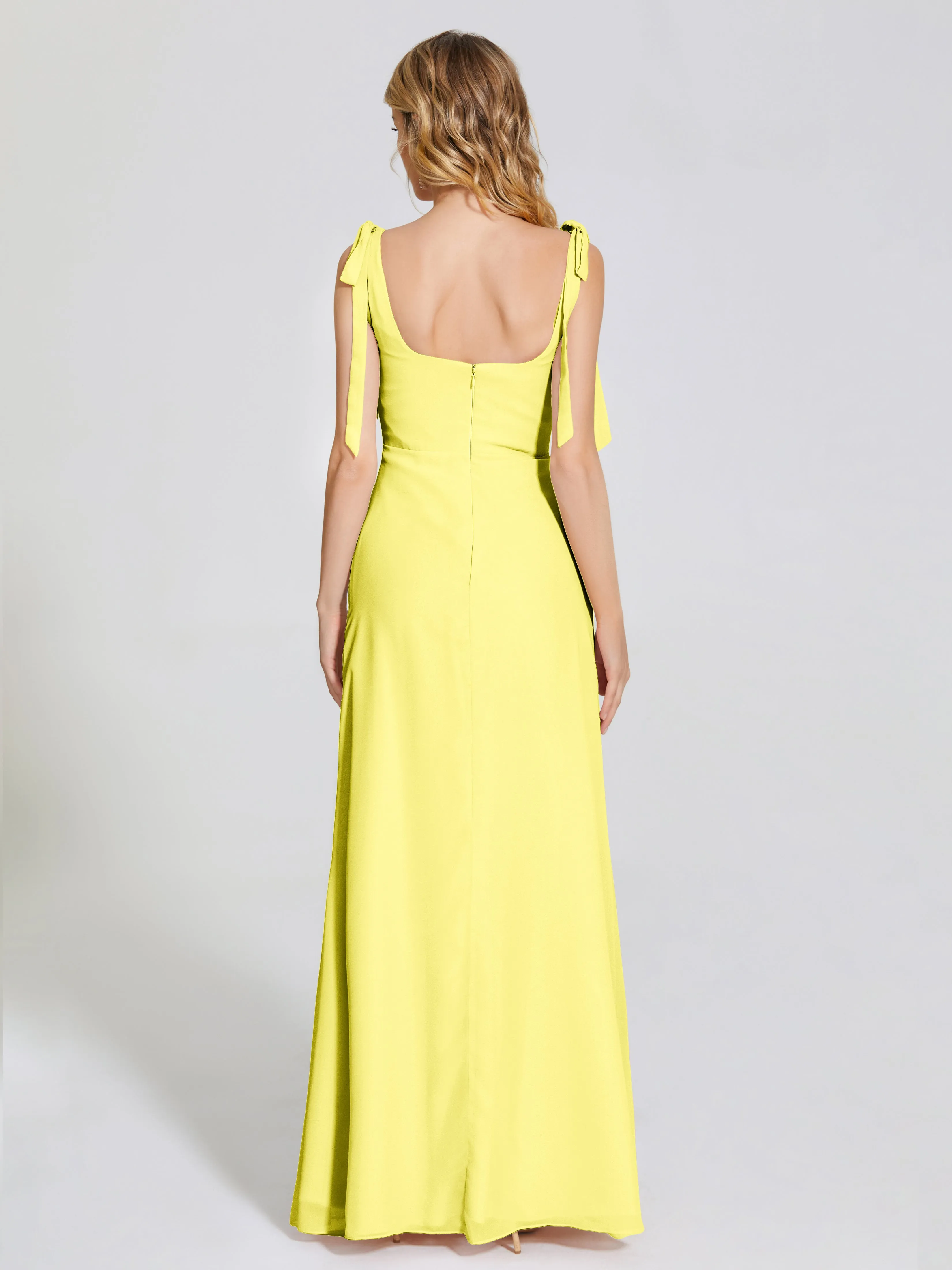 Michelle Elegant Square Neckline Chiffon Bridesmaid Dresses