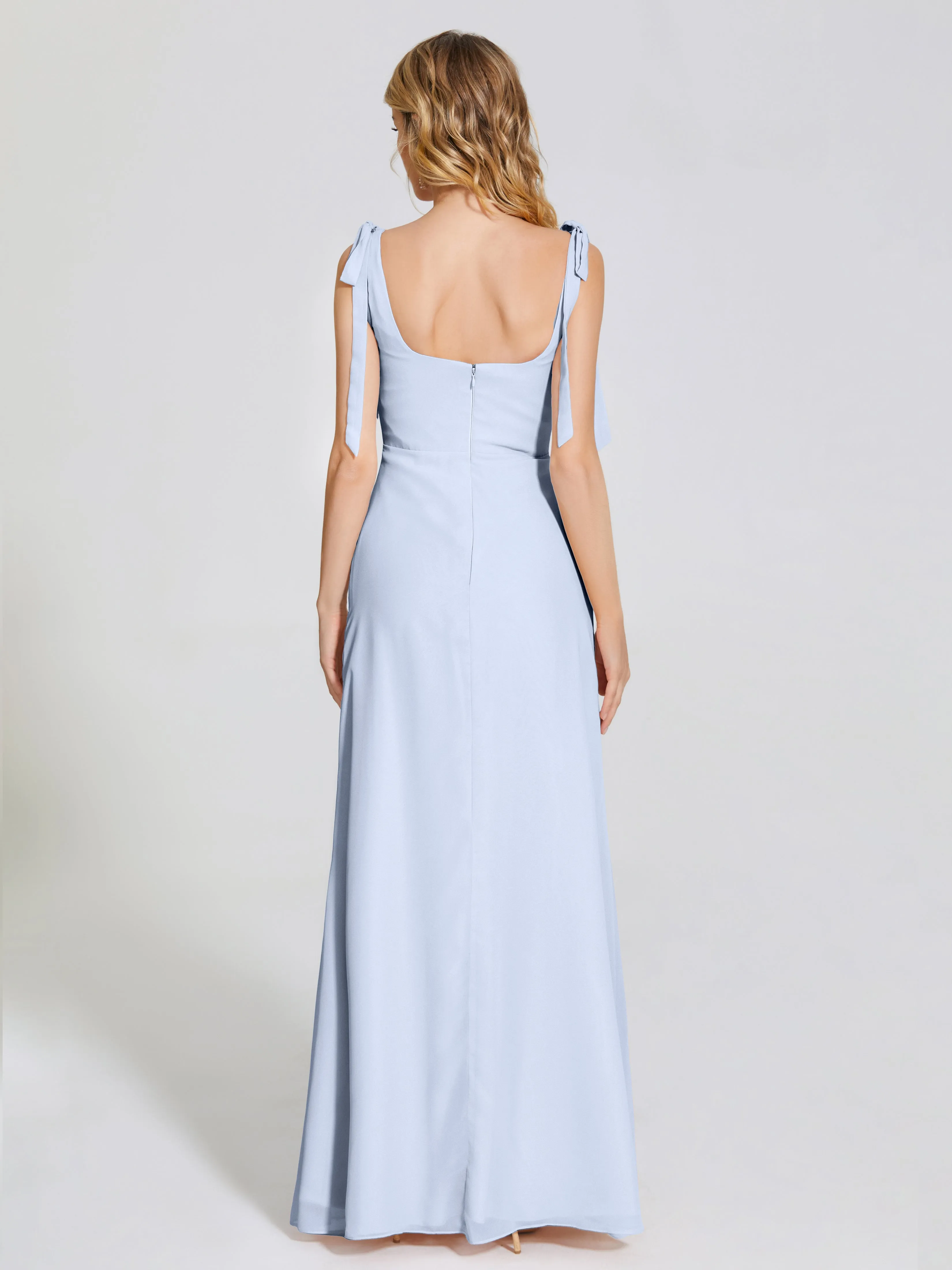 Michelle Elegant Square Neckline Chiffon Bridesmaid Dresses