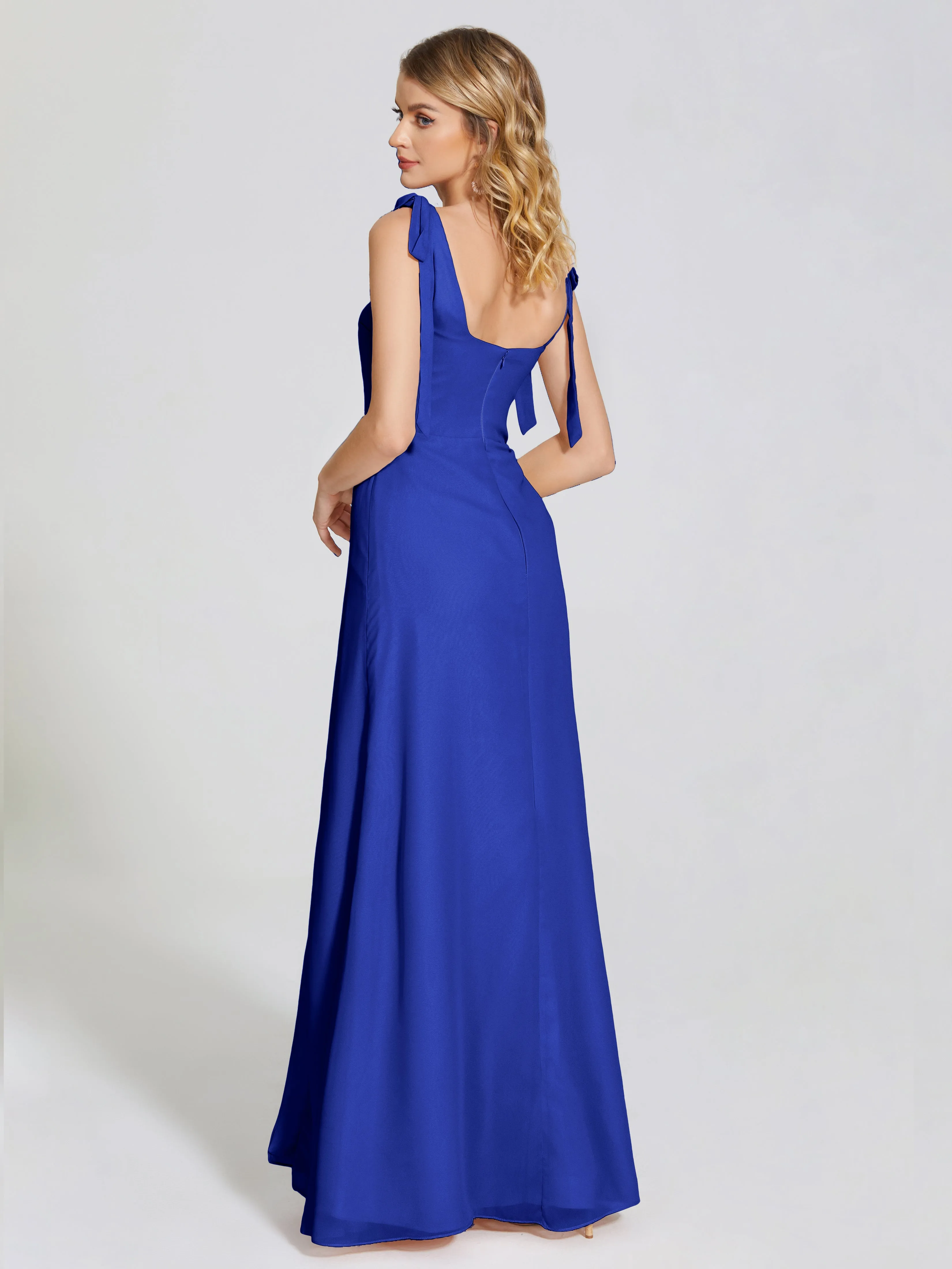Michelle Elegant Square Neckline Chiffon Bridesmaid Dresses