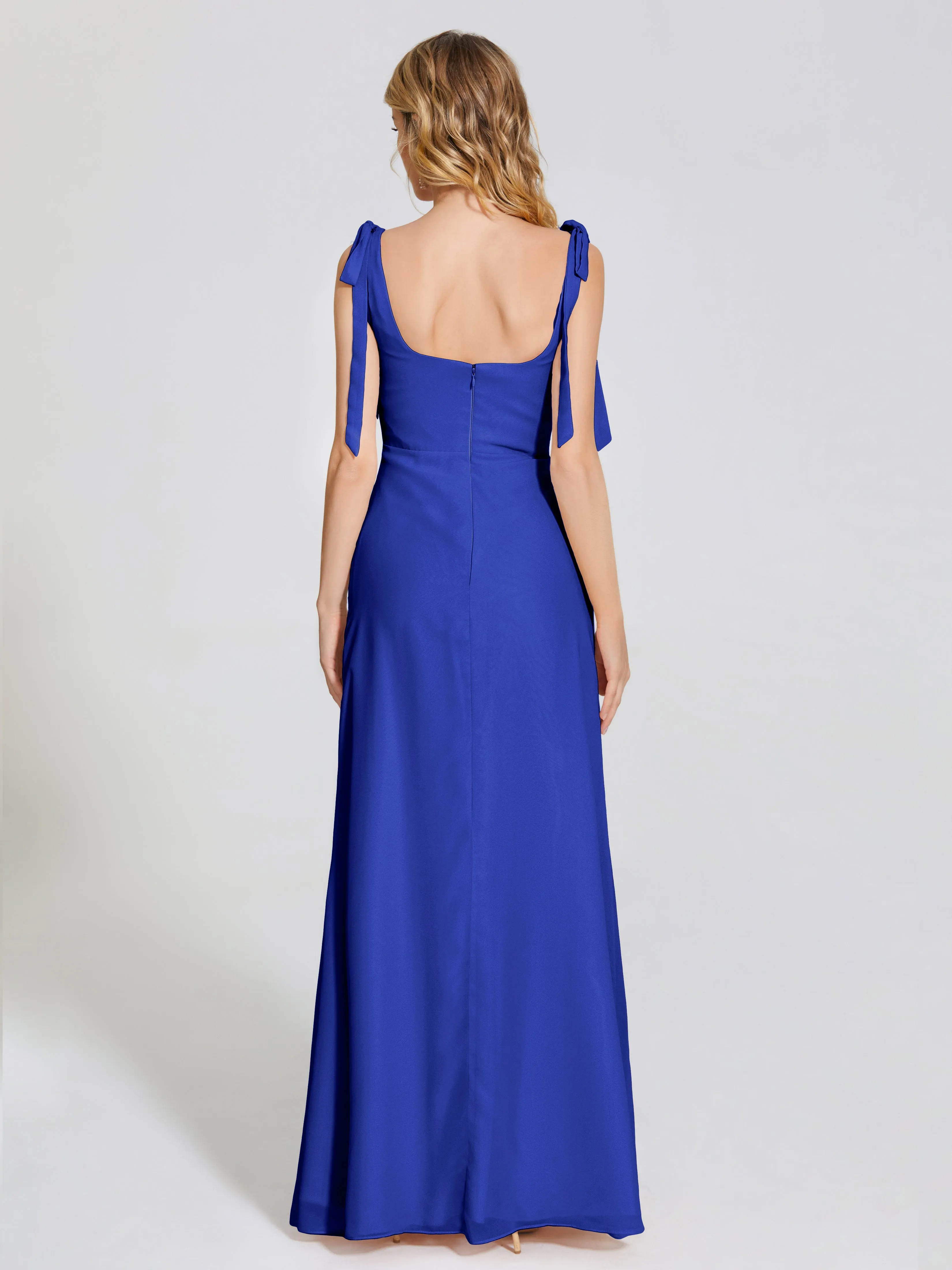 Michelle Elegant Square Neckline Chiffon Bridesmaid Dresses