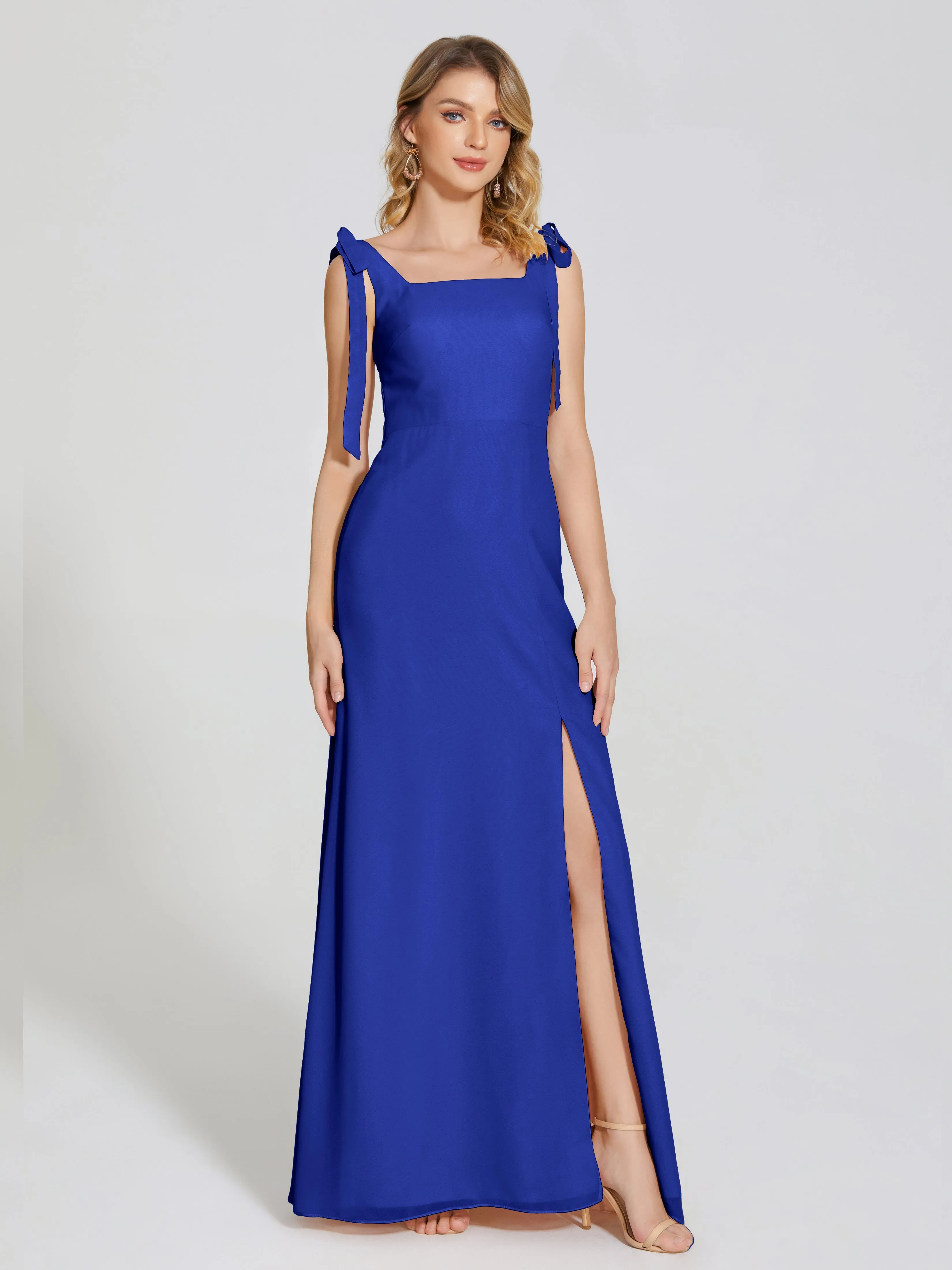 Michelle Elegant Square Neckline Chiffon Bridesmaid Dresses