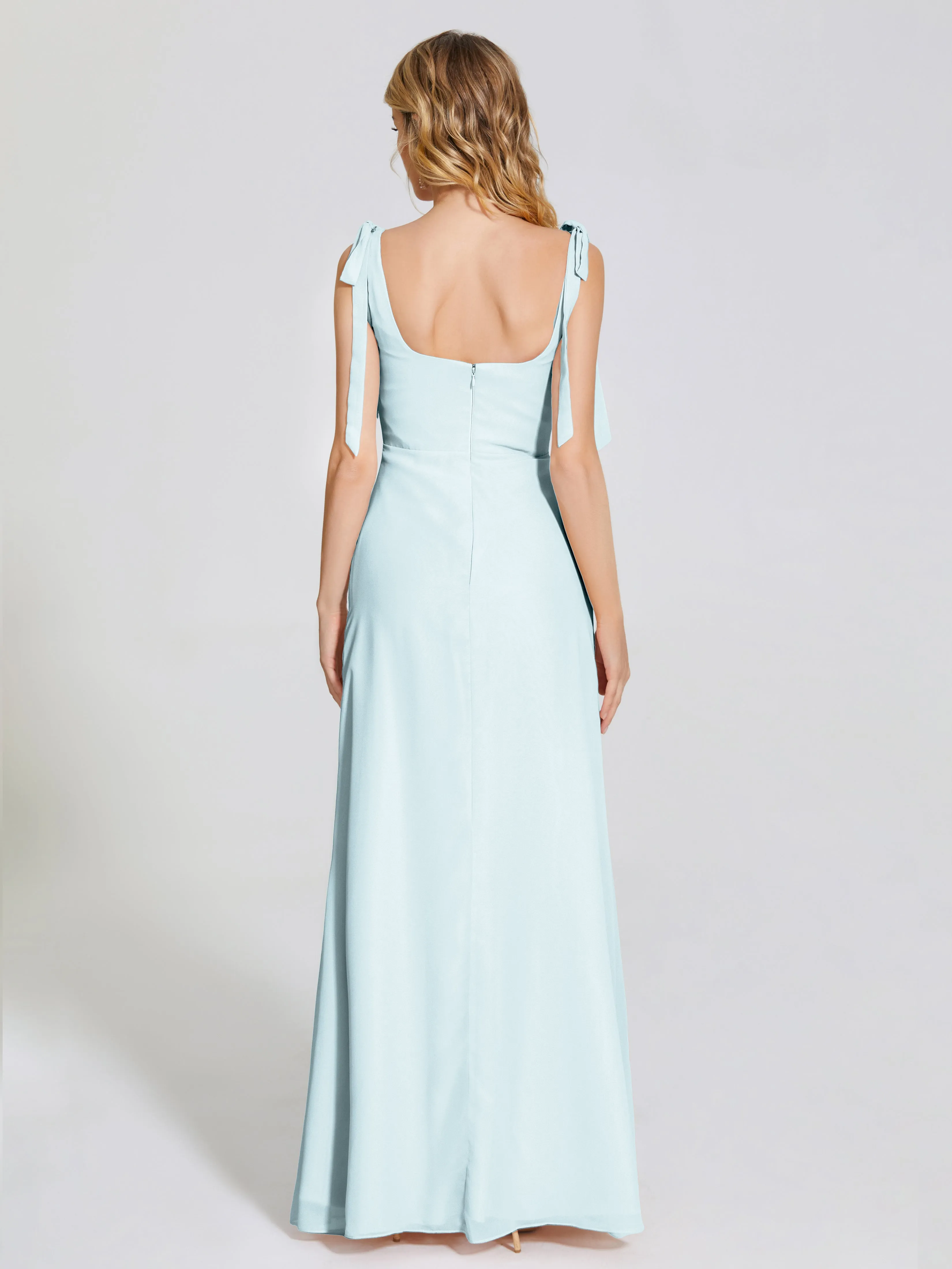 Michelle Elegant Square Neckline Chiffon Bridesmaid Dresses