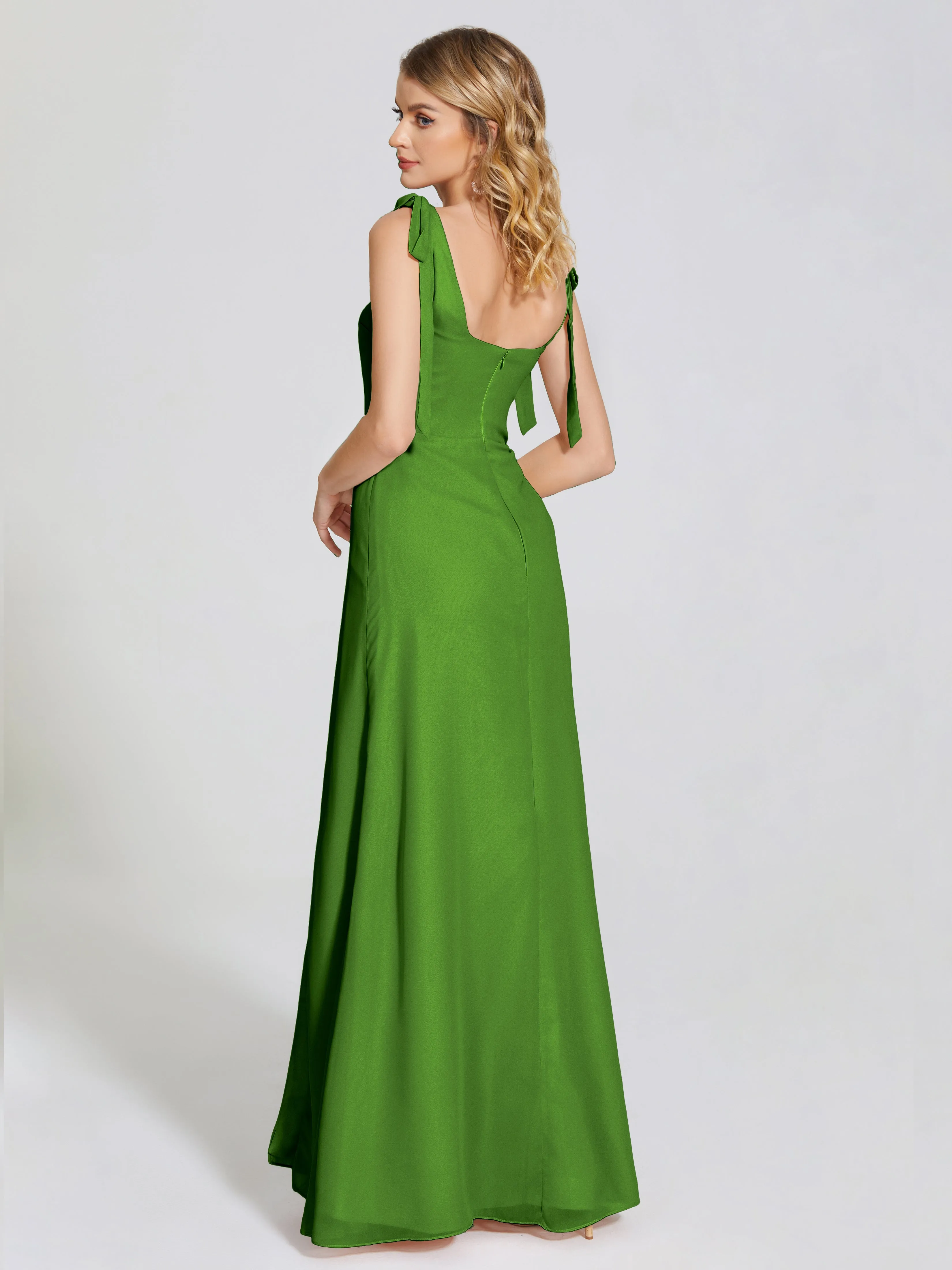 Michelle Elegant Square Neckline Chiffon Bridesmaid Dresses