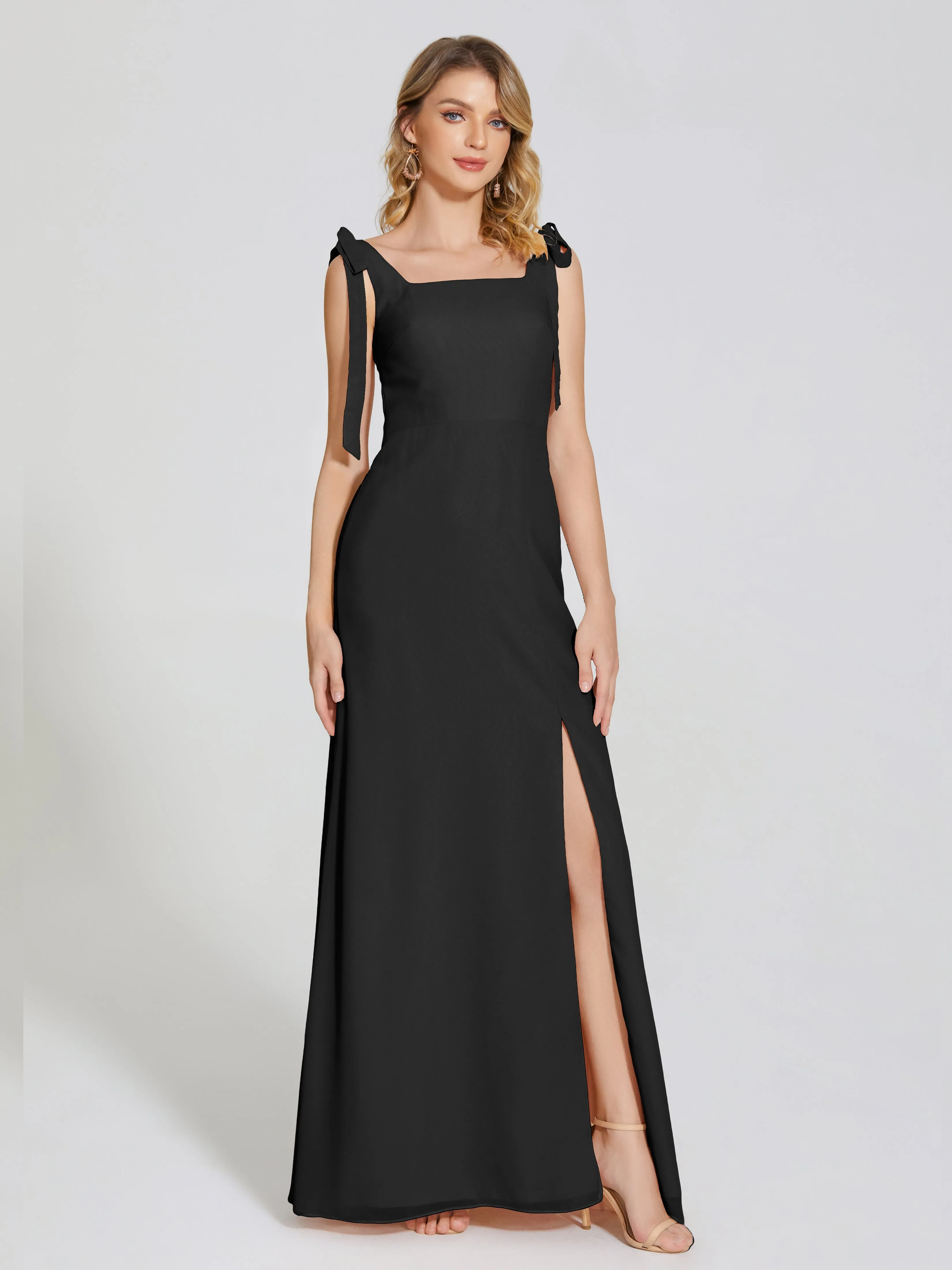 Michelle Elegant Square Neckline Chiffon Bridesmaid Dresses
