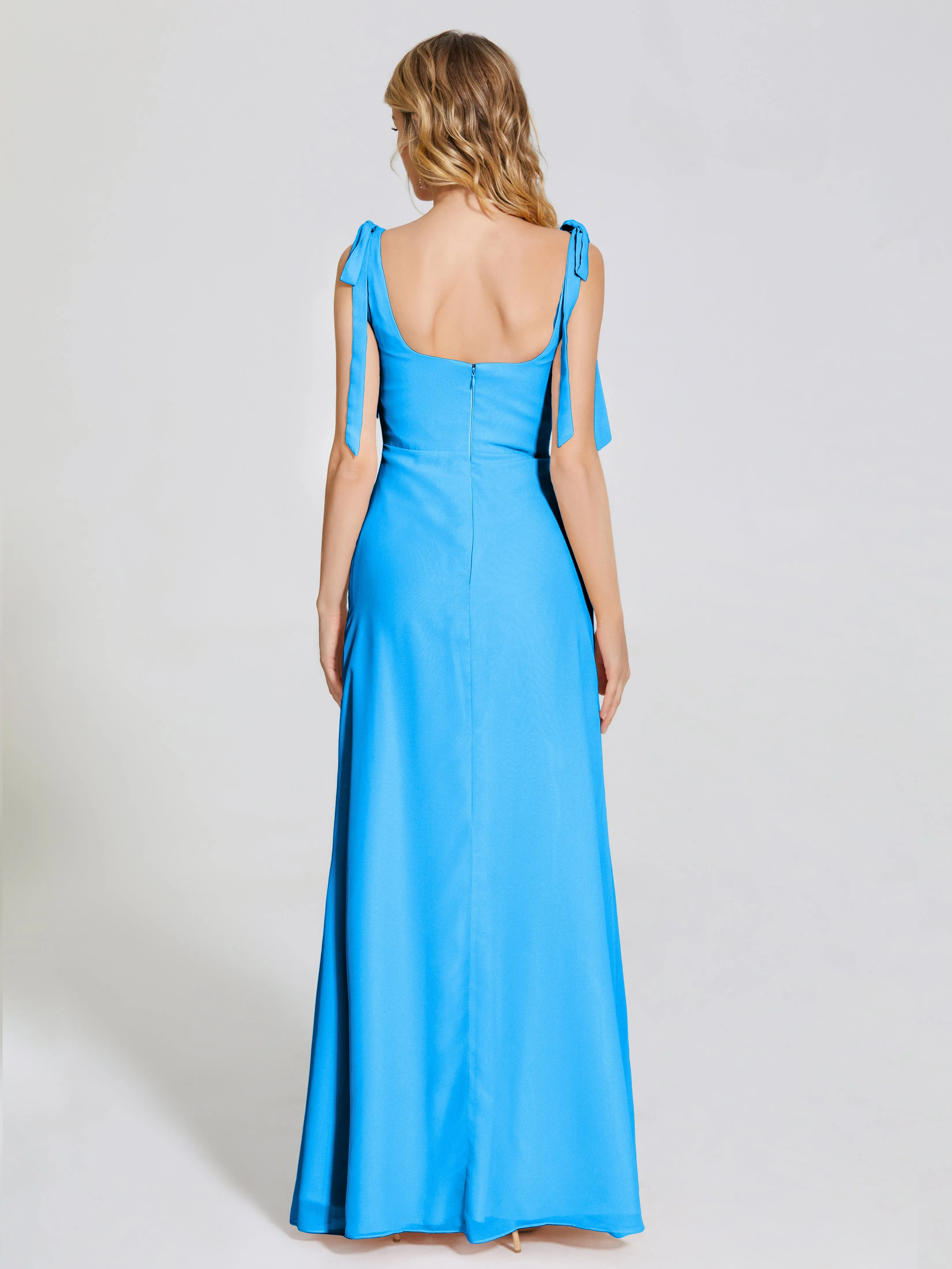 Michelle Elegant Square Neckline Chiffon Bridesmaid Dresses