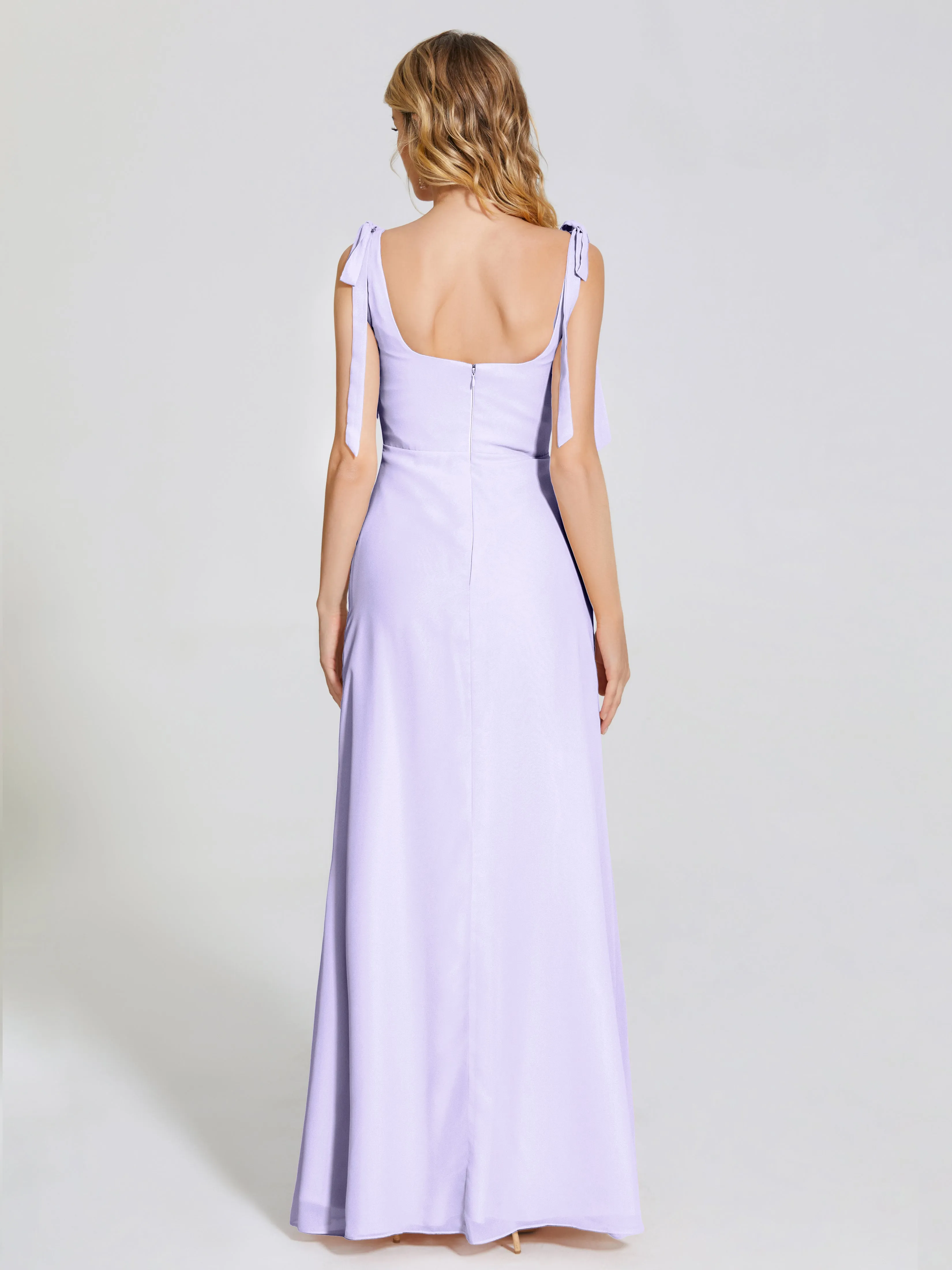 Michelle Elegant Square Neckline Chiffon Bridesmaid Dresses