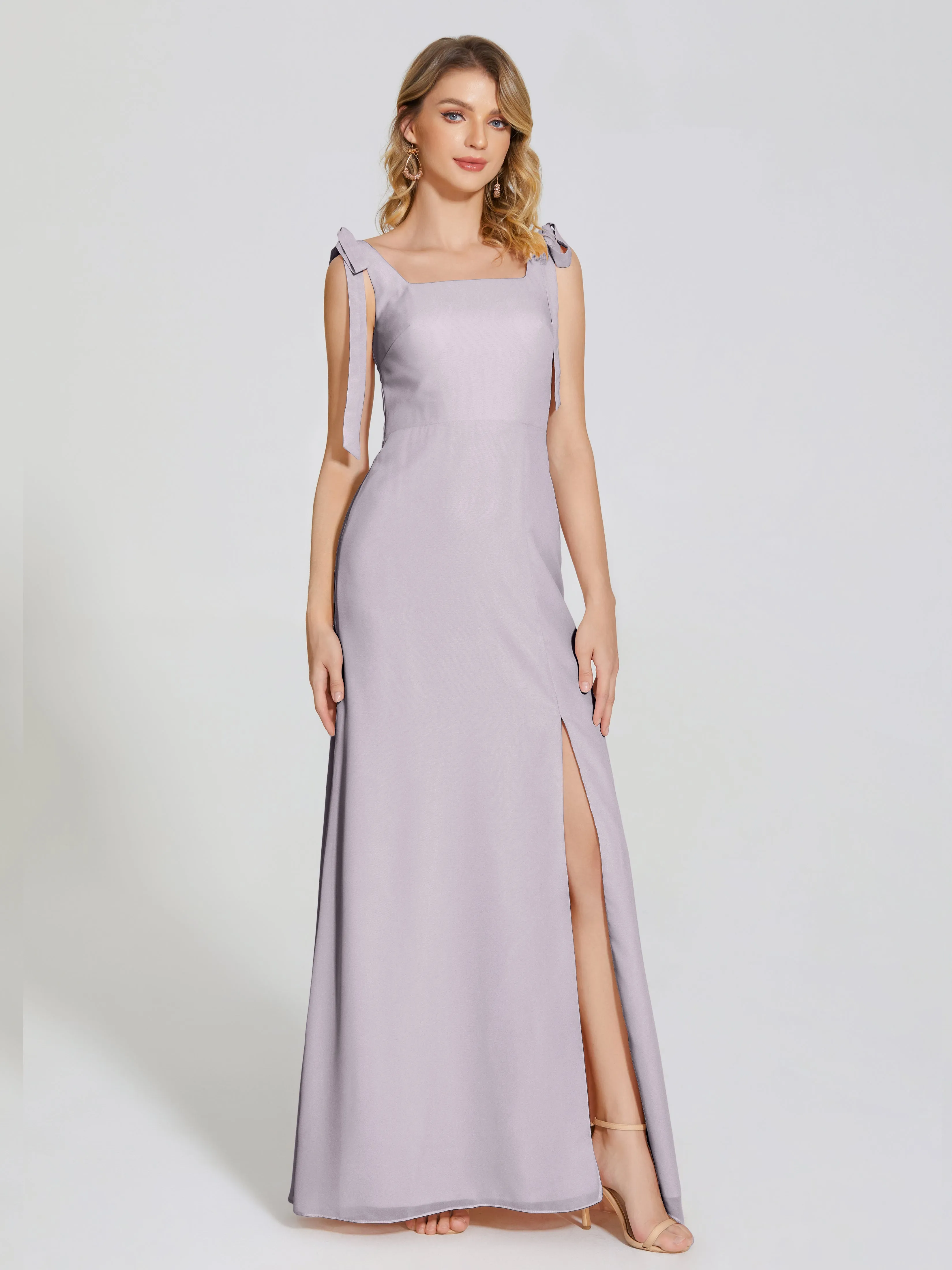 Michelle Elegant Square Neckline Chiffon Bridesmaid Dresses