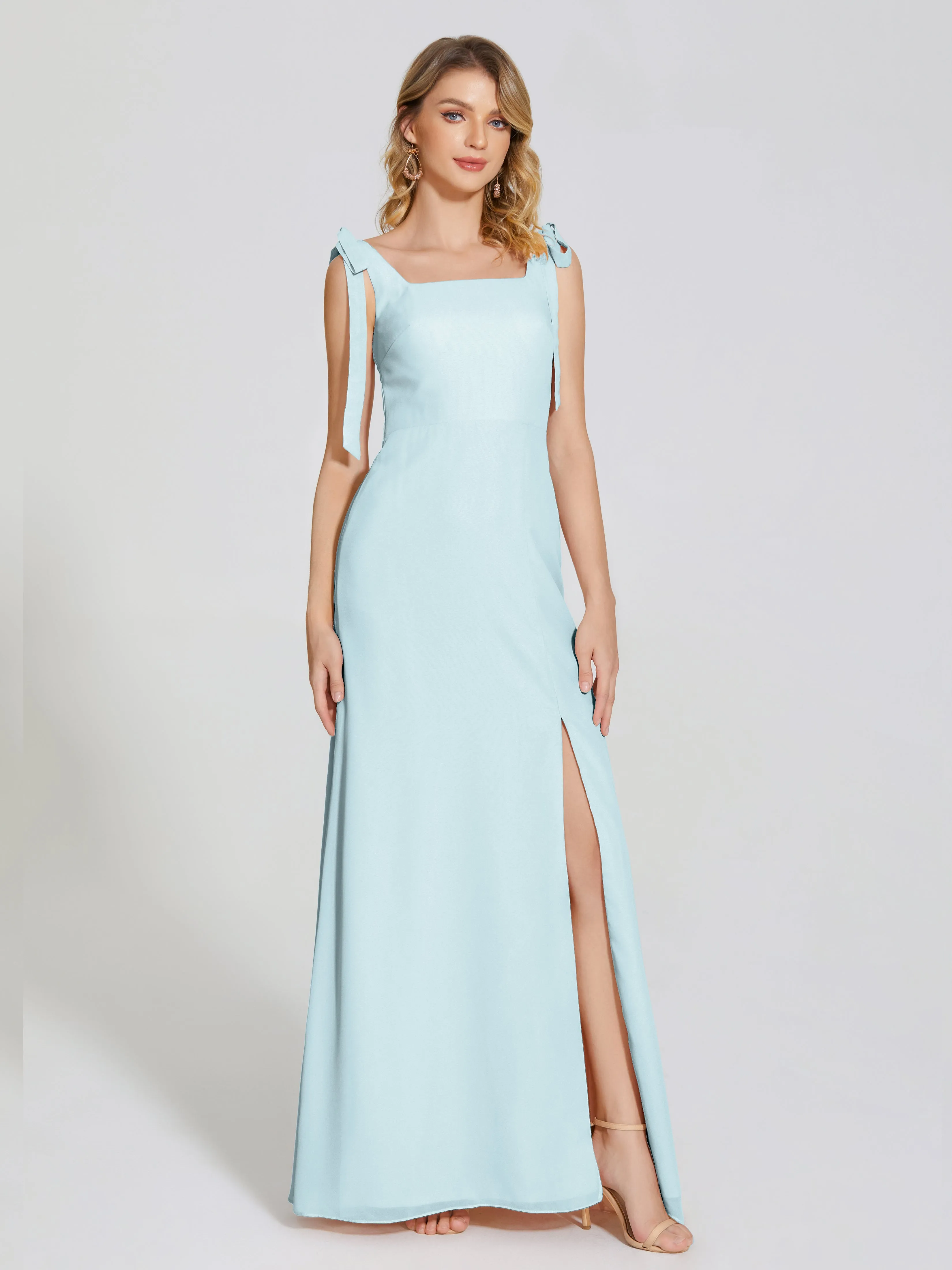 Michelle Elegant Square Neckline Chiffon Bridesmaid Dresses