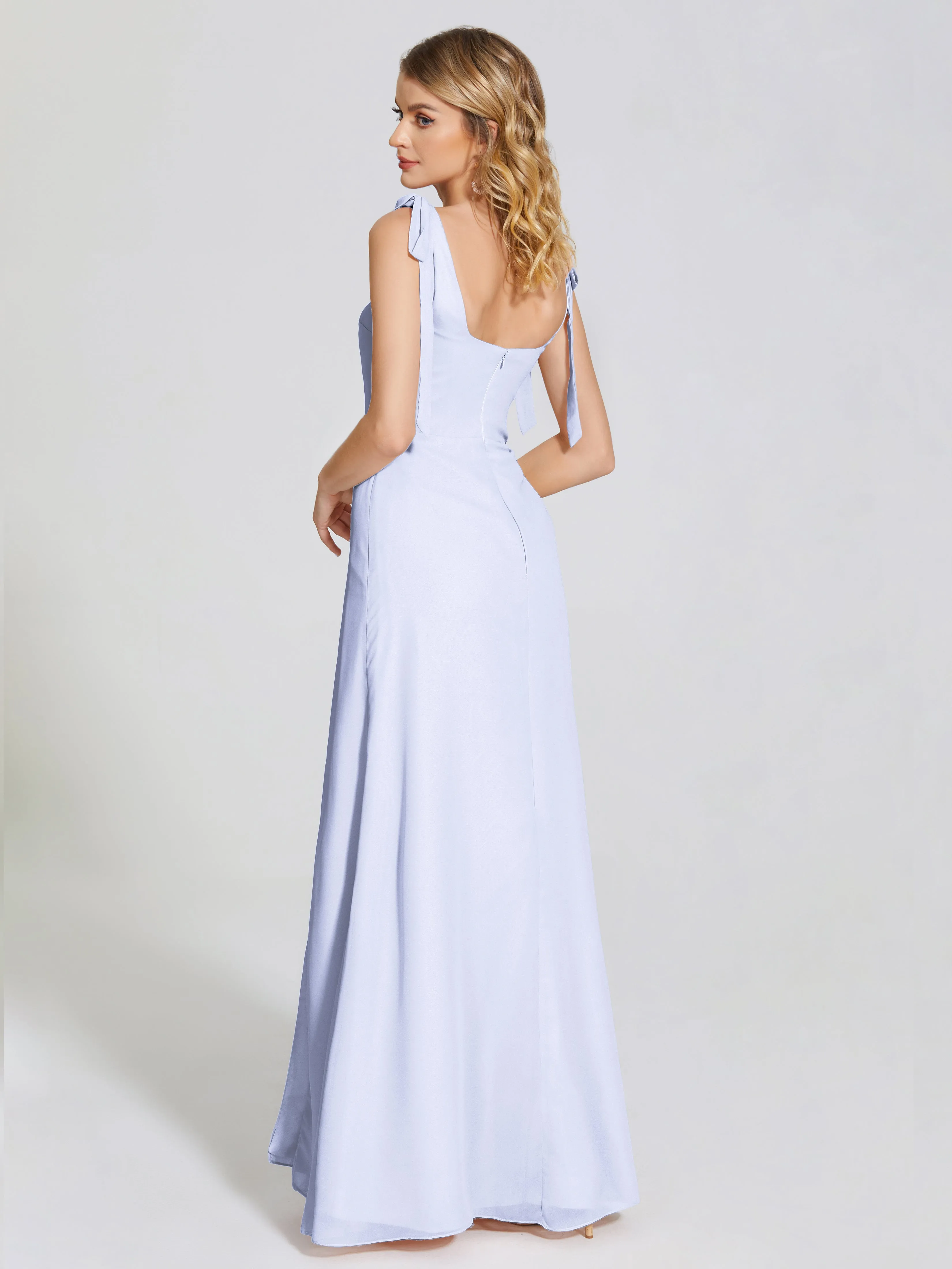 Michelle Elegant Square Neckline Chiffon Bridesmaid Dresses
