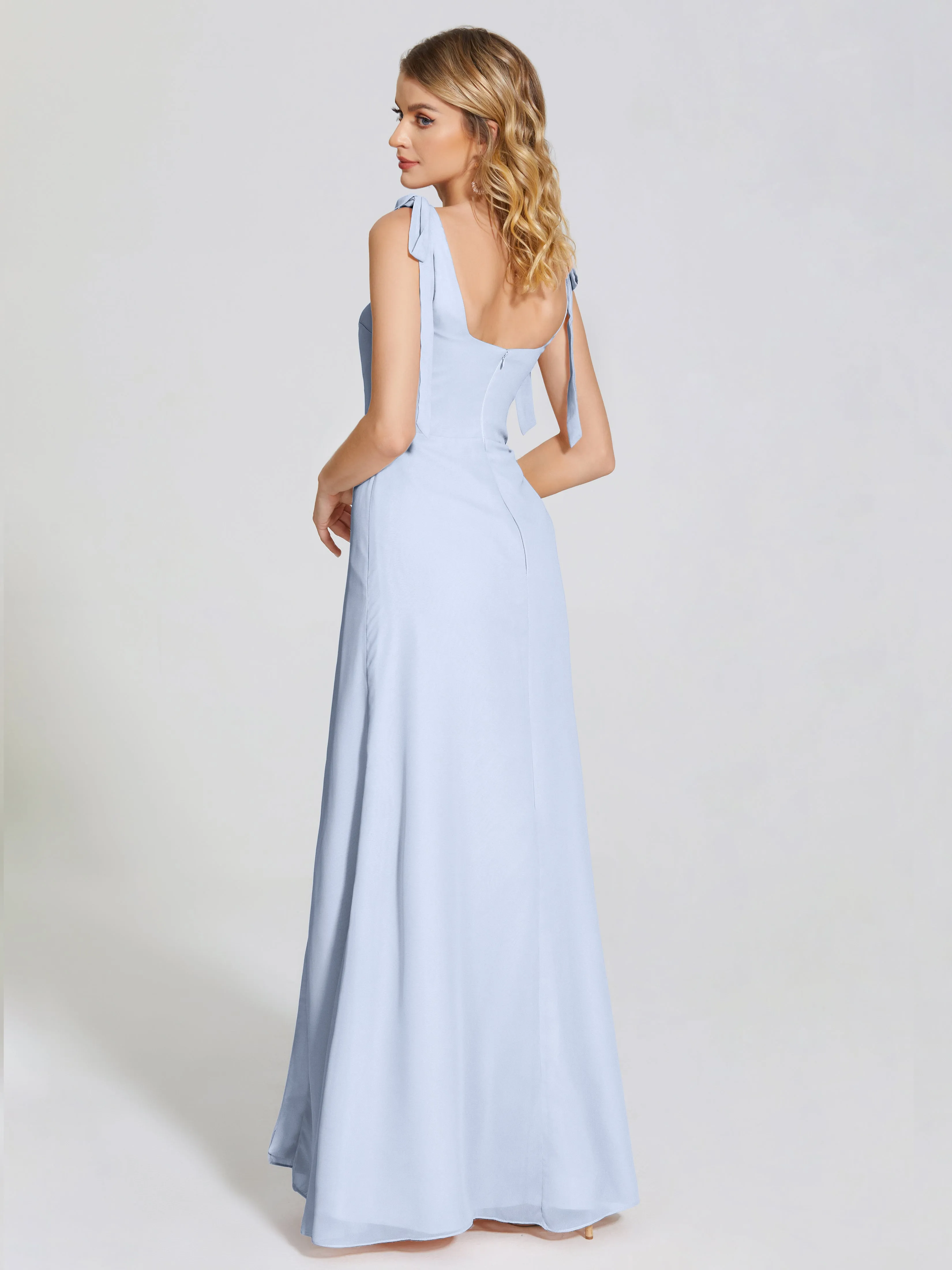 Michelle Elegant Square Neckline Chiffon Bridesmaid Dresses