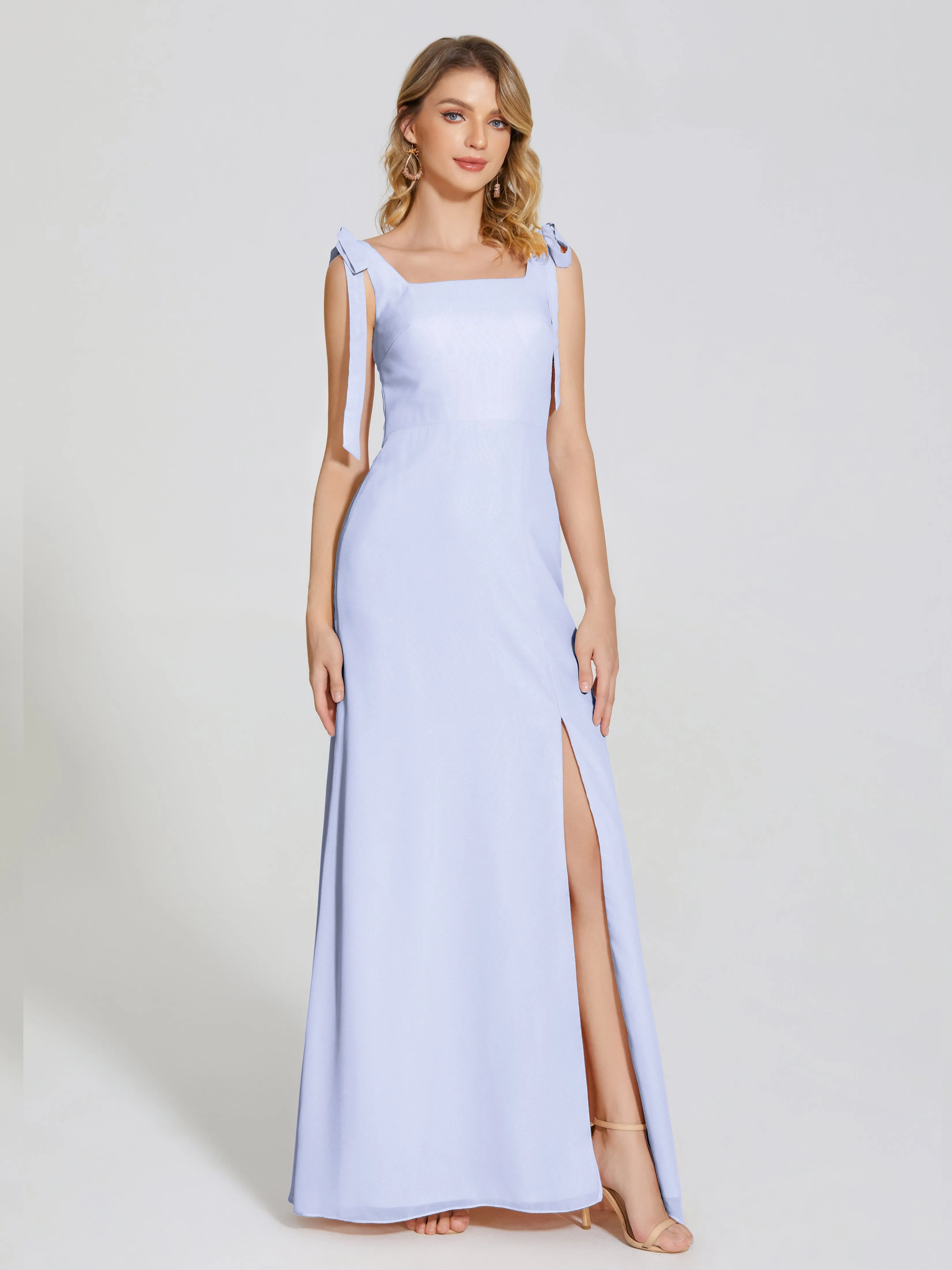 Michelle Elegant Square Neckline Chiffon Bridesmaid Dresses