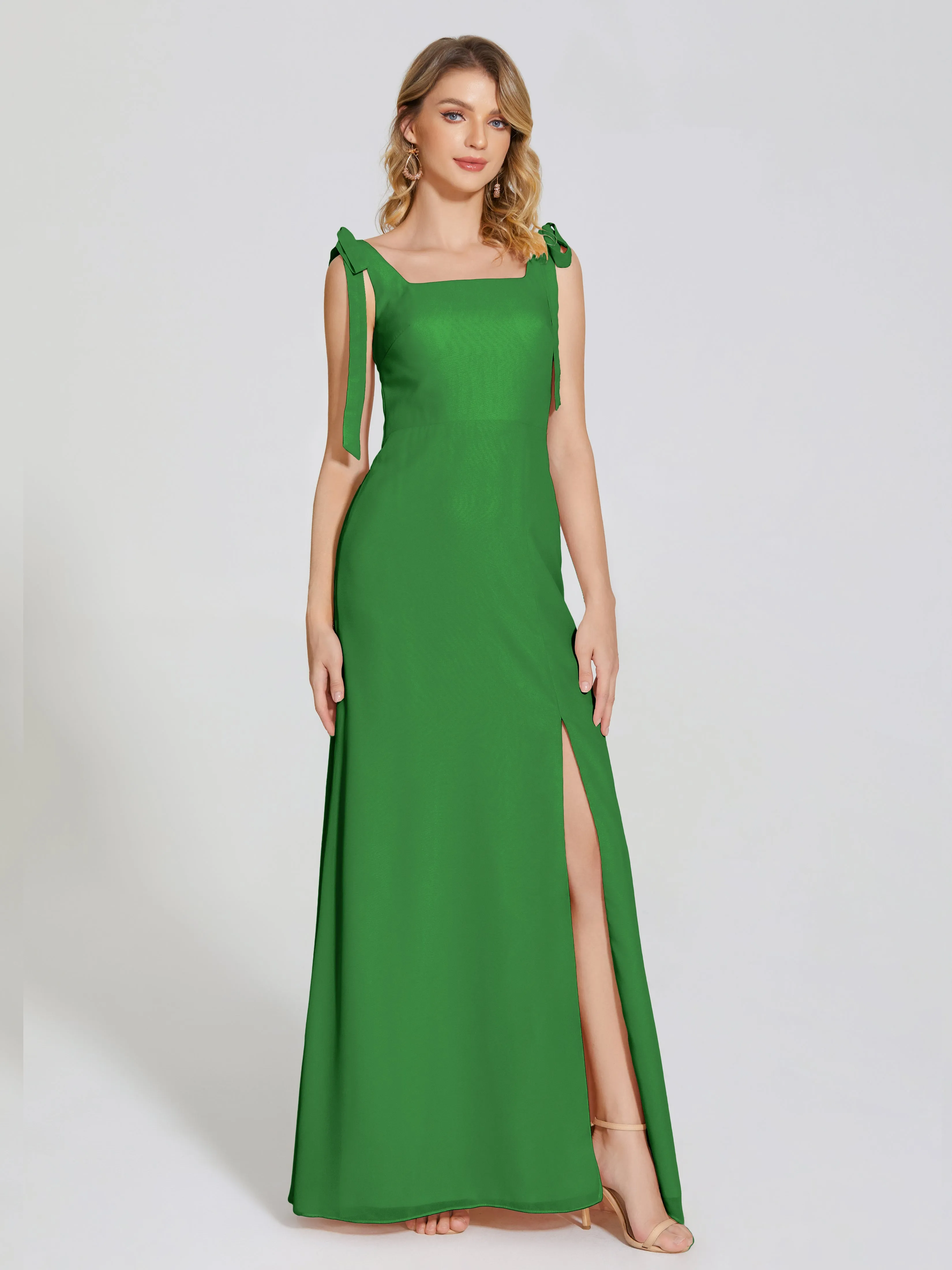 Michelle Elegant Square Neckline Chiffon Bridesmaid Dresses