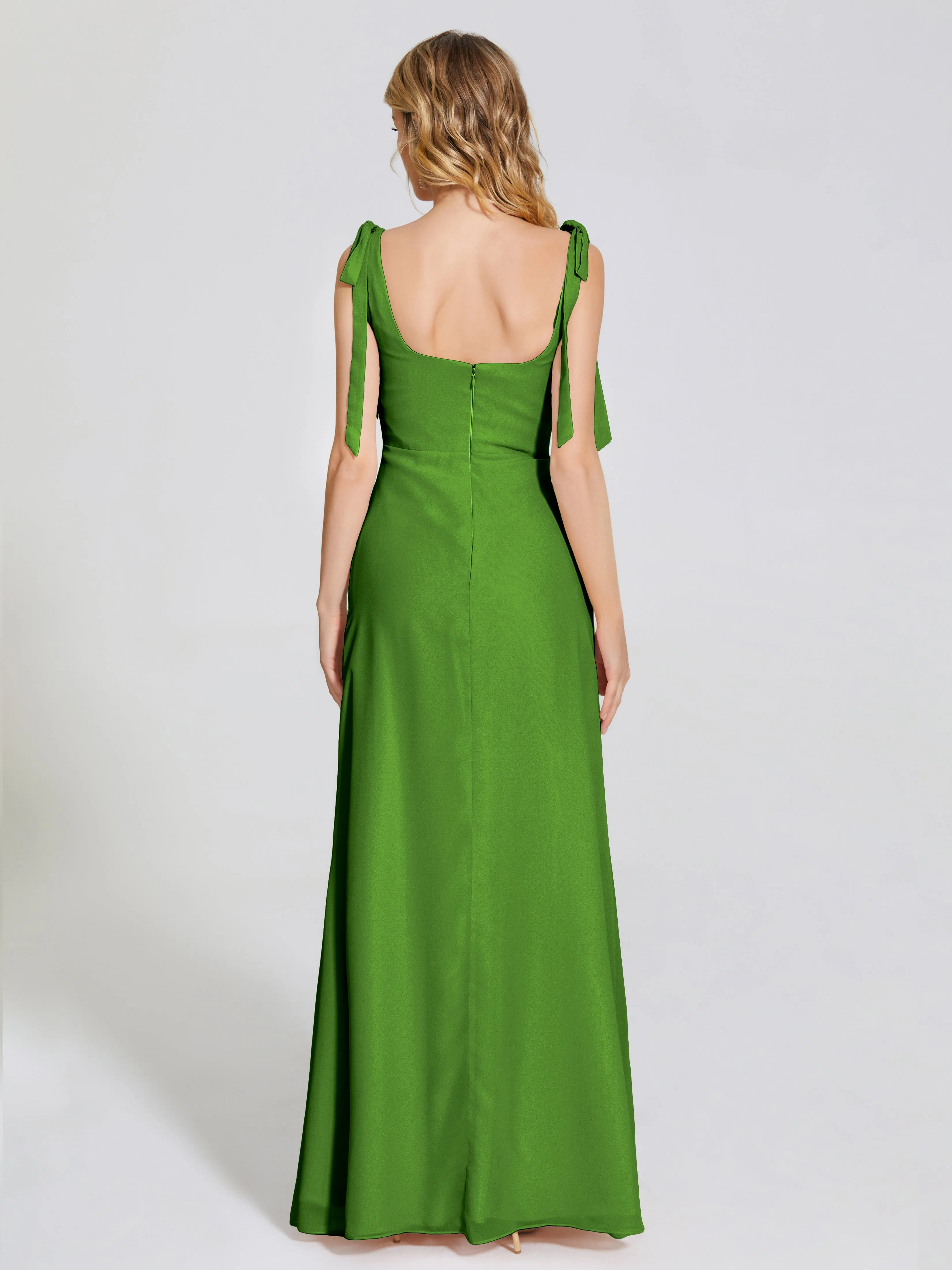 Michelle Elegant Square Neckline Chiffon Bridesmaid Dresses