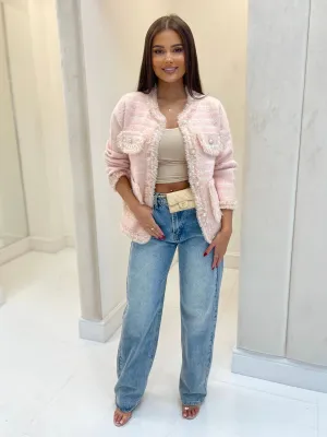 MIMI PINK SOFT KNIT JACKET