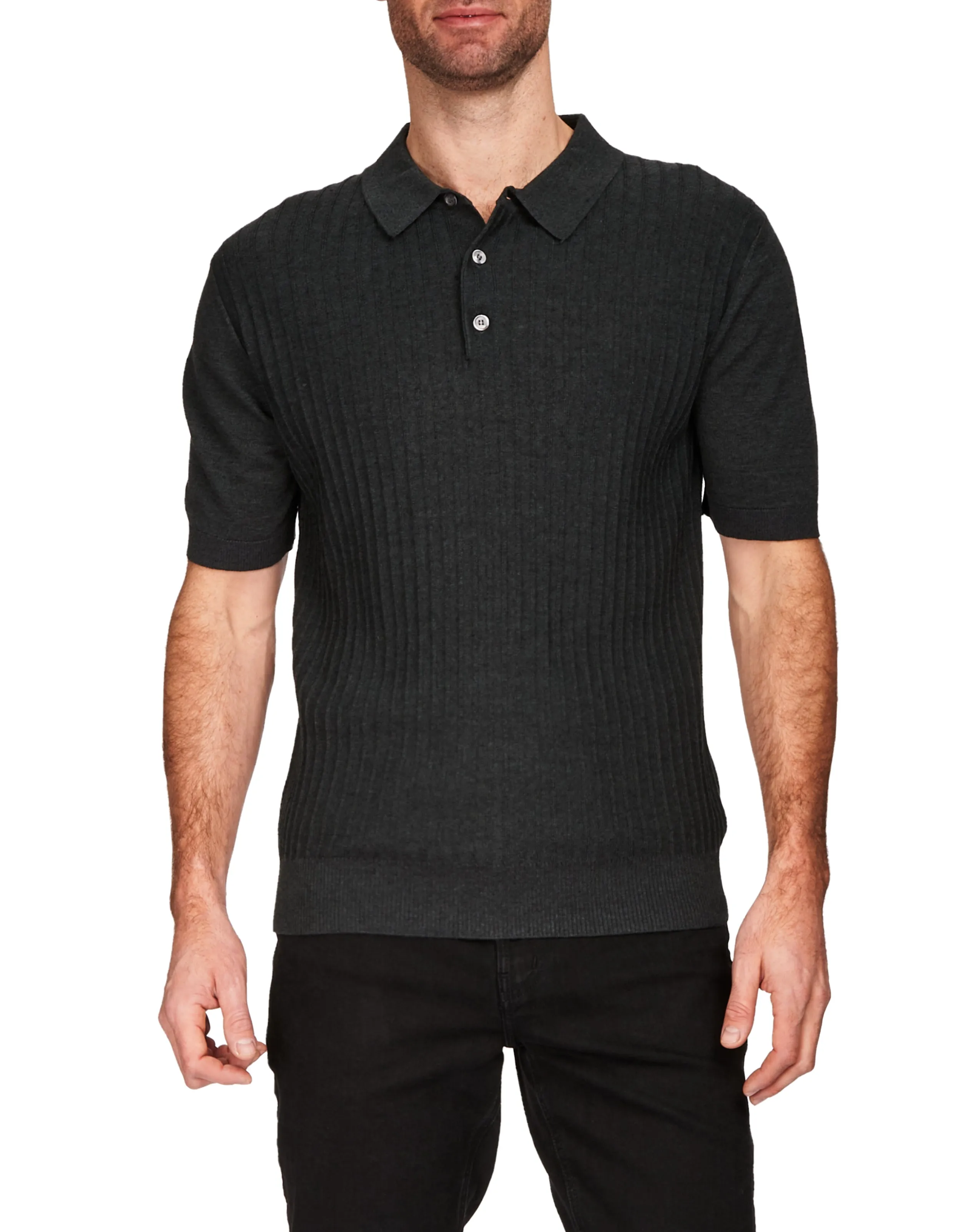 Modern English Short Sleeve Polo Sweater