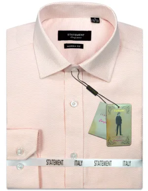 MODERN FIT PEACH PIN DOT DRESS SHIRT