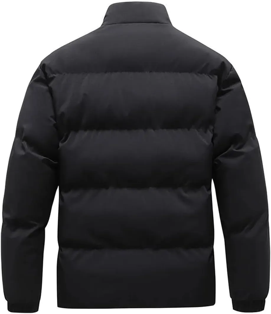 Niiyyjj Autumn Winter Mens Casual Solid Cotton Padded Coat Men Loose Thick Warm Down Jacket Coats