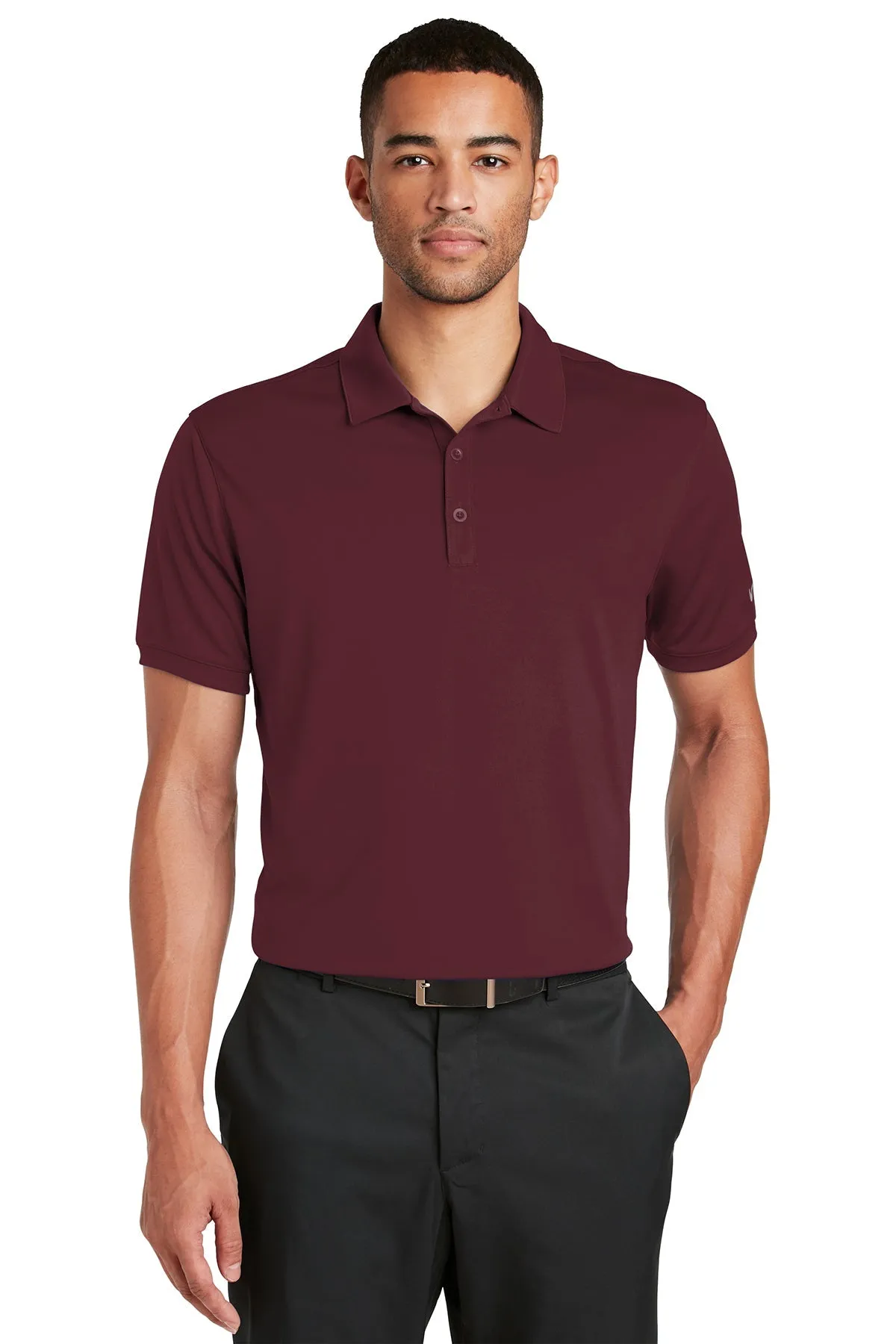 Nike Dri-FIT Players Modern Fit Custom Polos, Team Red