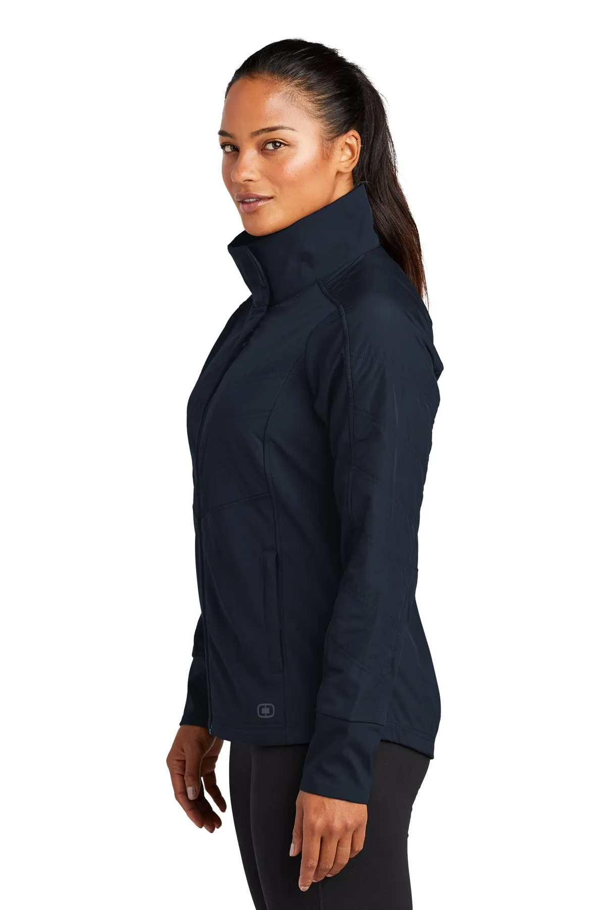 OGIO ENDURANCE Ladies Brink Custom Soft Shell Jackets, Propel Navy