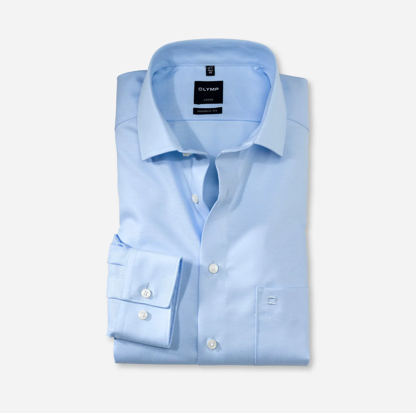 OLYMP -  Luxor, Modern Fit, Blue Twill