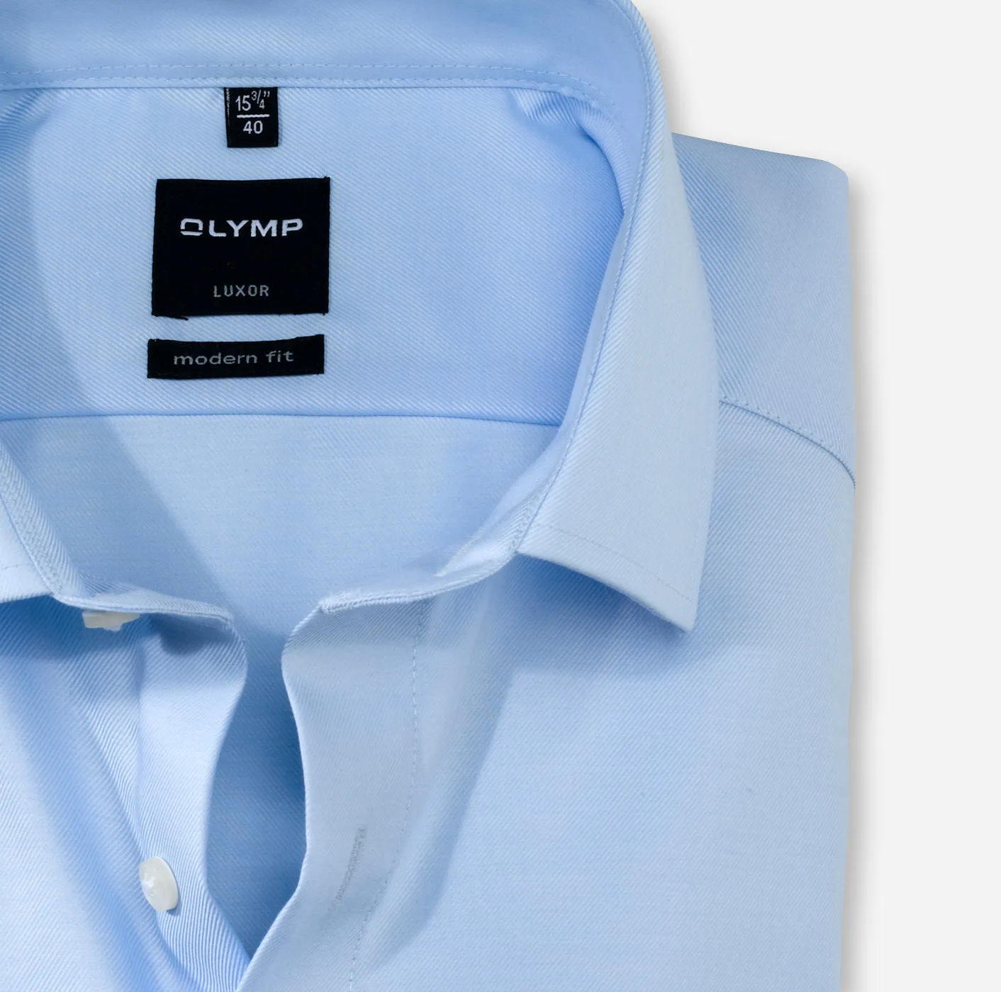 OLYMP -  Luxor, Modern Fit, Blue Twill