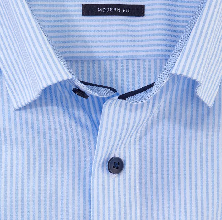 OLYMP - Modern Fit, Business Shirt, Blue Stripe