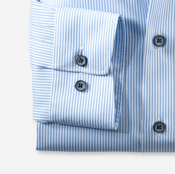OLYMP -  Modern Fit, Classic Striped, Navy Button