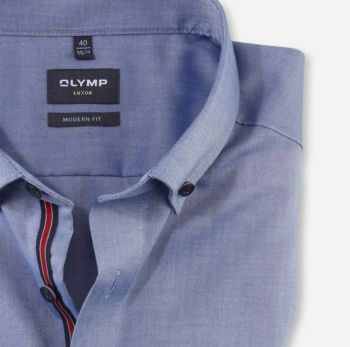 Olymp - Modern Fit, Luxor, Button-down, Smoke Blue