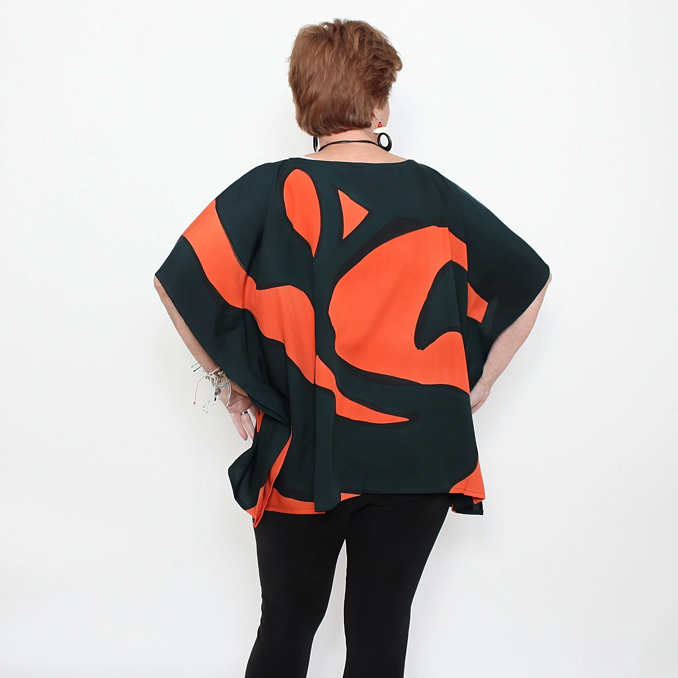 Orange Modern Sunset Blouse