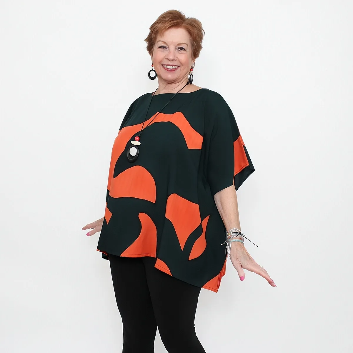 Orange Modern Sunset Blouse