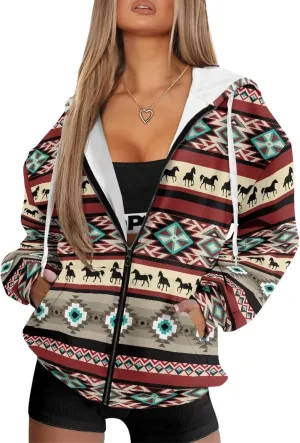 Oversized Sweatshirts for Women Zip Up Hoodies Fall Long Sleeve Jackets with Pockets Hooded Tops Loose Y2K Outfits