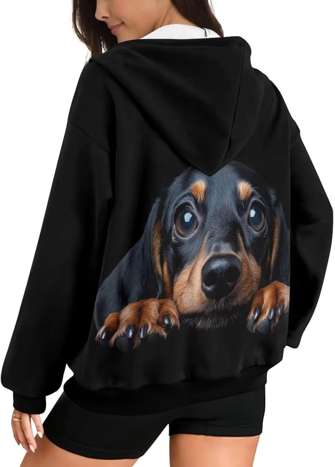 Oversized Sweatshirts for Women Zip Up Hoodies Fall Long Sleeve Jackets with Pockets Hooded Tops Loose Y2K Outfits