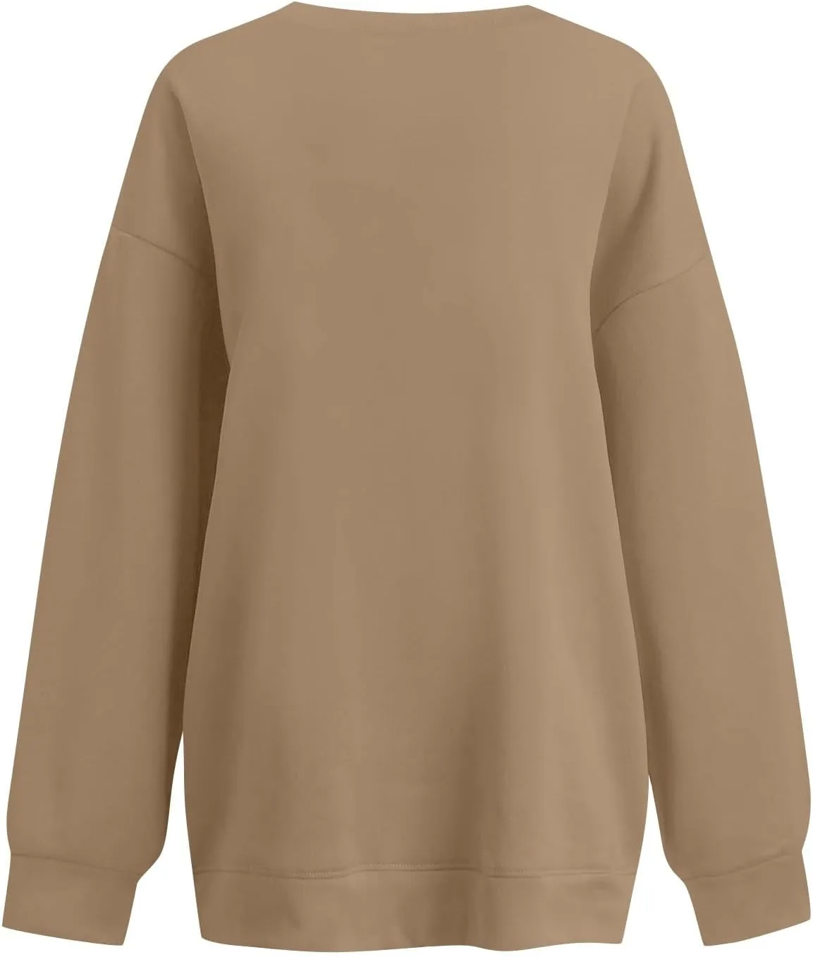 Oversized V Neck Sweatshirt Women Cozy Long Sleeve Fleece Hoodies Pullover Casual Sweat Shirts Cute Winter Outfits