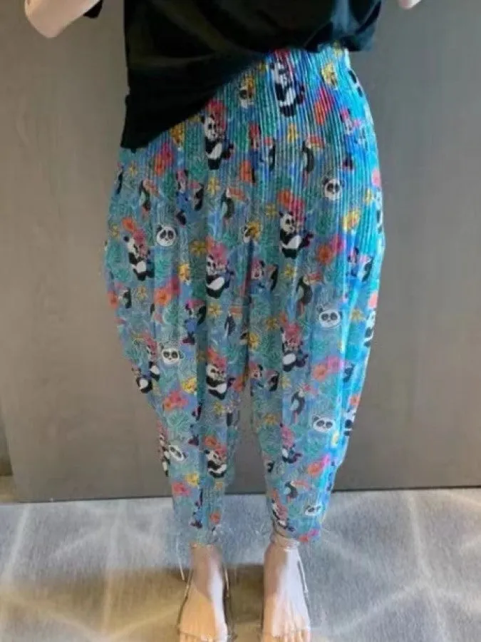 Panda Pleats Relaxed Jogger Pants　X1275