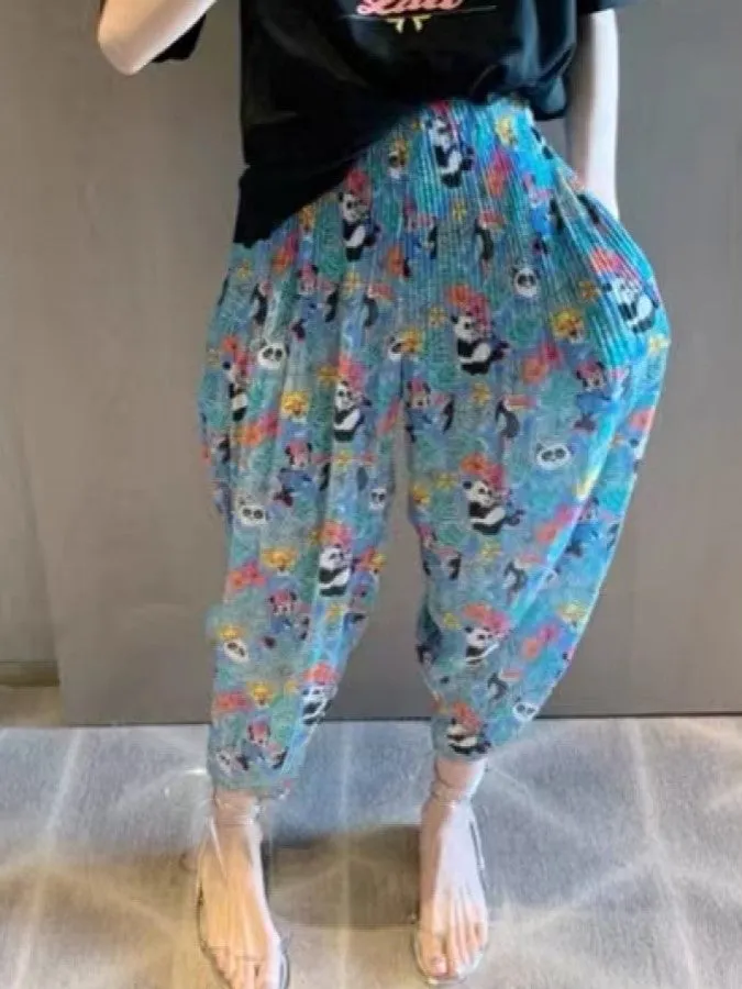 Panda Pleats Relaxed Jogger Pants　X1275