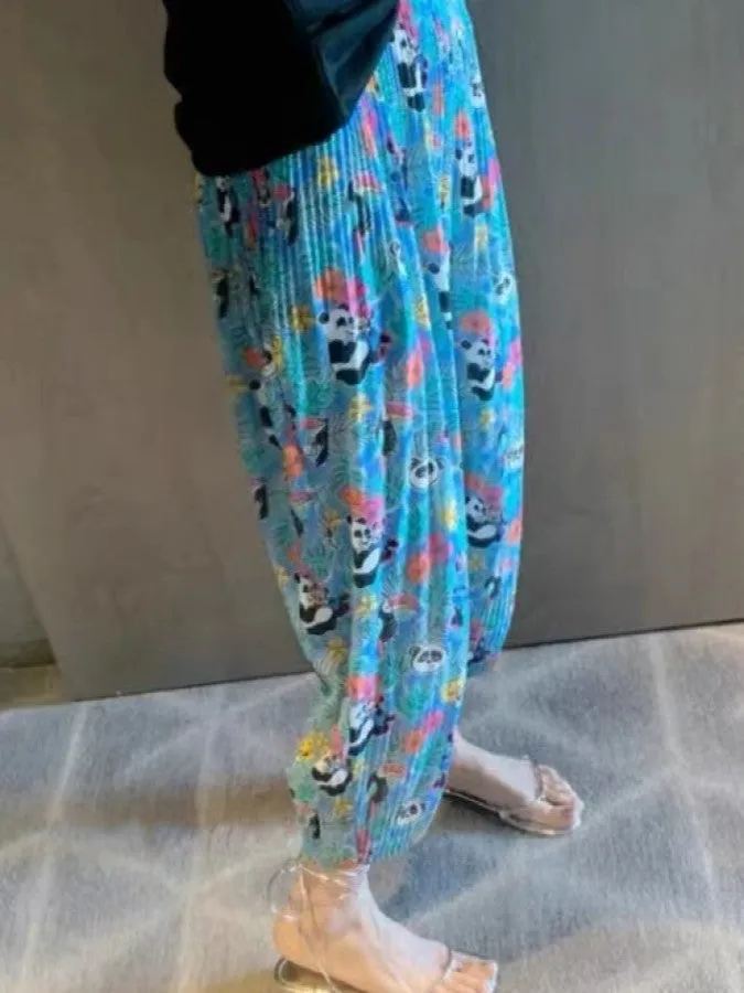 Panda Pleats Relaxed Jogger Pants　X1275