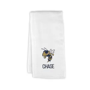 Personalized Georgia Tech Yellow Jackets Buzz Burp Cloth