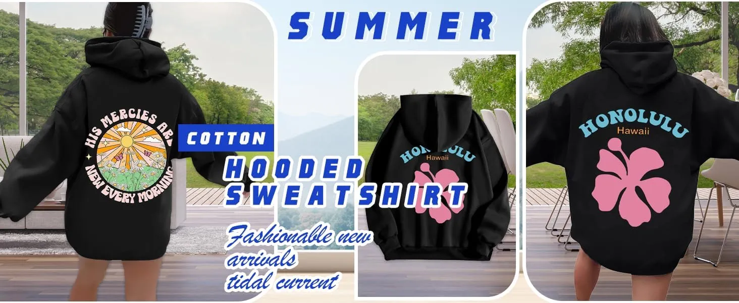 Pink Palm Puff Hoodie Real Women Oversized Sweatshirts Pullover Hoodies Fleece Sweaters Long Sleeve With Pockets