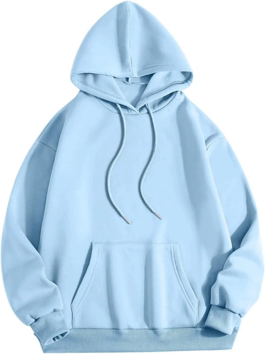 Pink Palm Puff Hoodie Real Women Oversized Sweatshirts Pullover Hoodies Fleece Sweaters Long Sleeve With Pockets