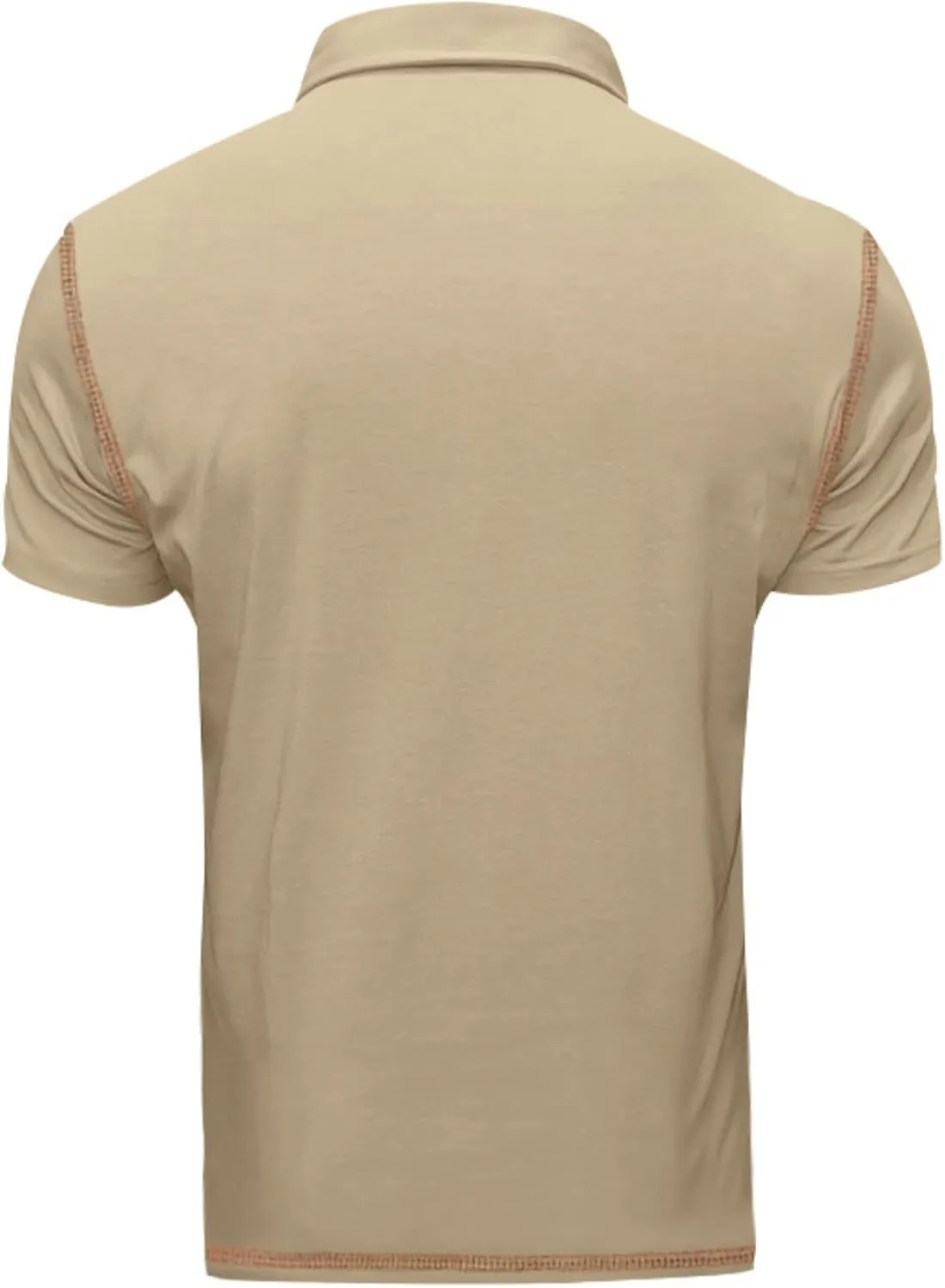Polo Shirts Men Cotton Blend Short Sleeve Button Slim Fit Color Block Collared Patchwork Summer Tshirts with Pocket