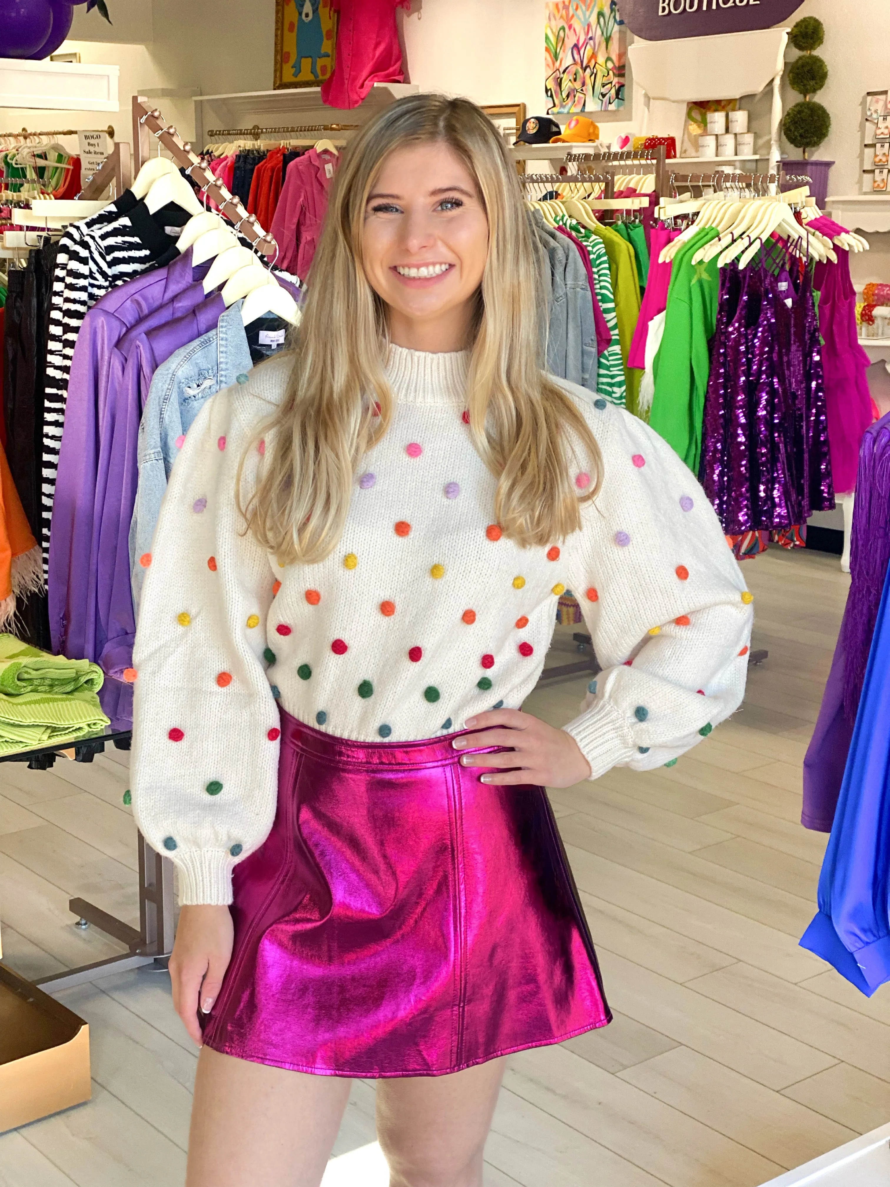 Pom Poms Please Sweater