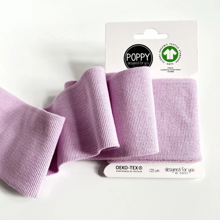 Organic Cotton Ribbed Poppy Cuffs with Optimal Modifiers
