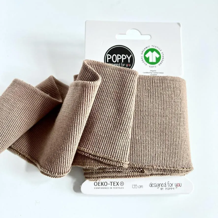 Organic Cotton Ribbed Poppy Cuffs with Optimal Modifiers
