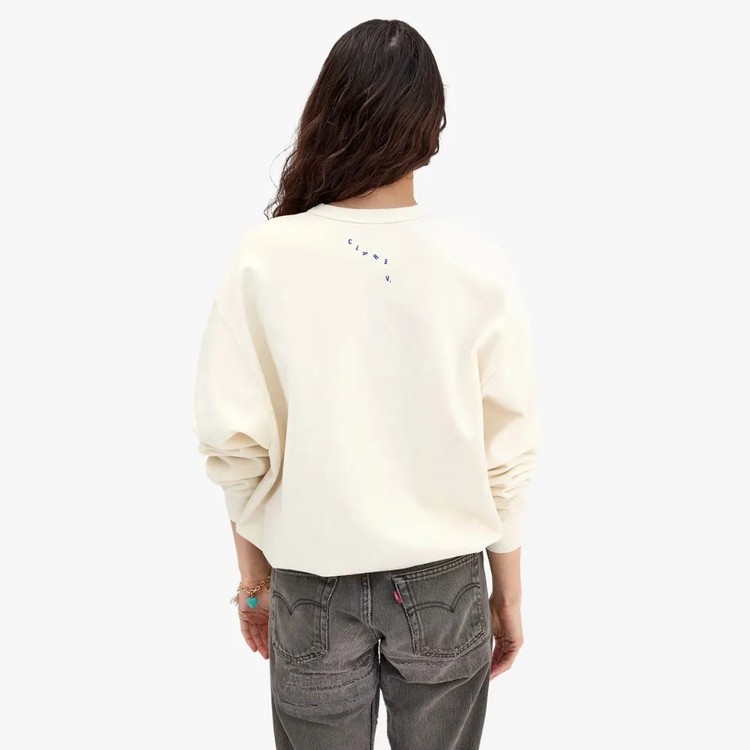 "Le Vibe" Oversized Sweatshirt (Cream)