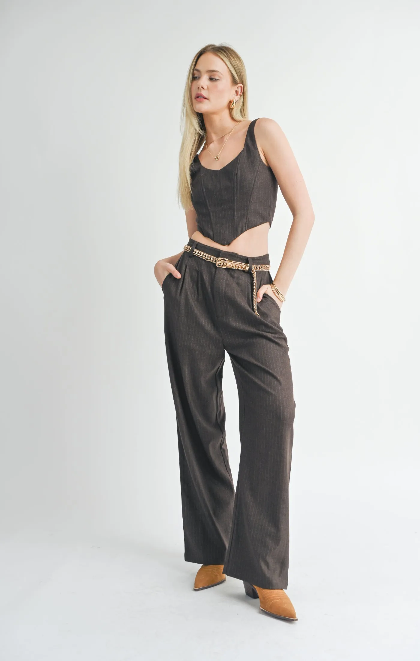 SAGE THE LABEL Trust Me Pleated Trousers