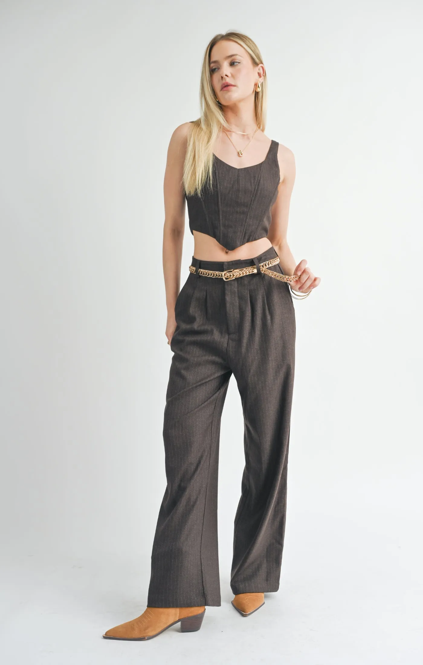 SAGE THE LABEL Trust Me Pleated Trousers