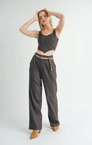 SAGE THE LABEL Trust Me Pleated Trousers