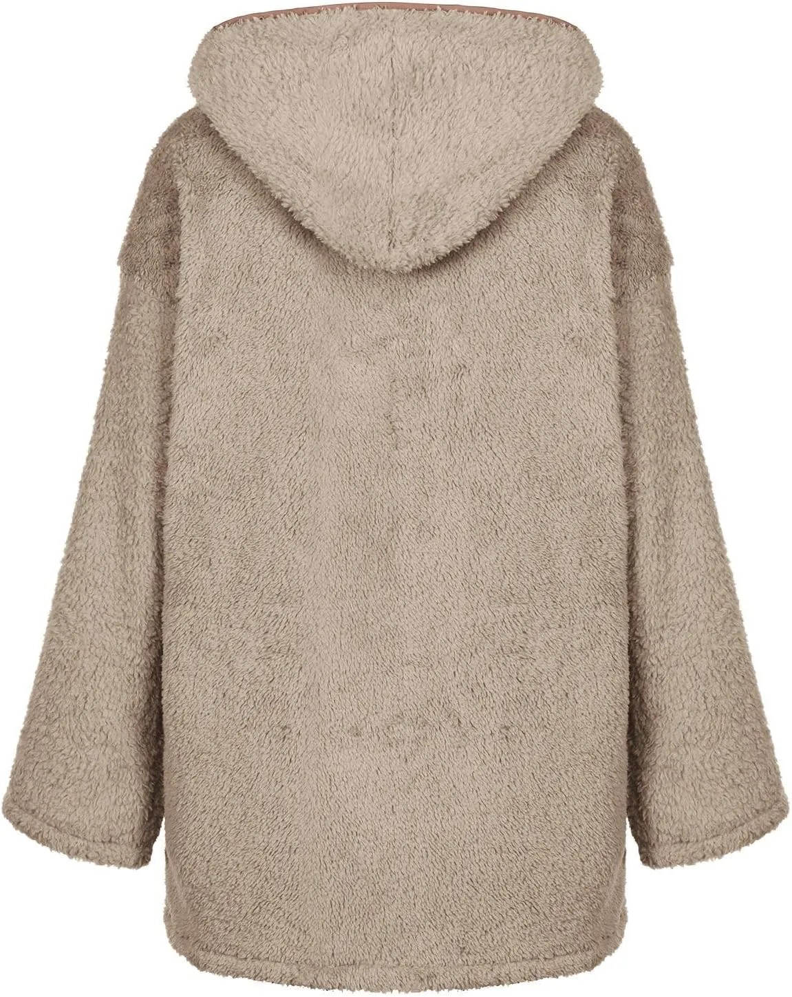 Sherpa Jacket Women Oversized Full Zip Fleece Hoodie Soft Plush Open Front Cardigan Coats Winter Sweater with Pockets