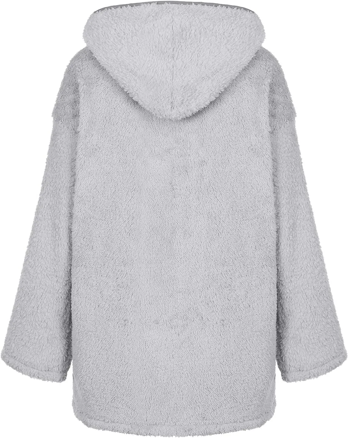Sherpa Jacket Women Oversized Full Zip Fleece Hoodie Soft Plush Open Front Cardigan Coats Winter Sweater with Pockets