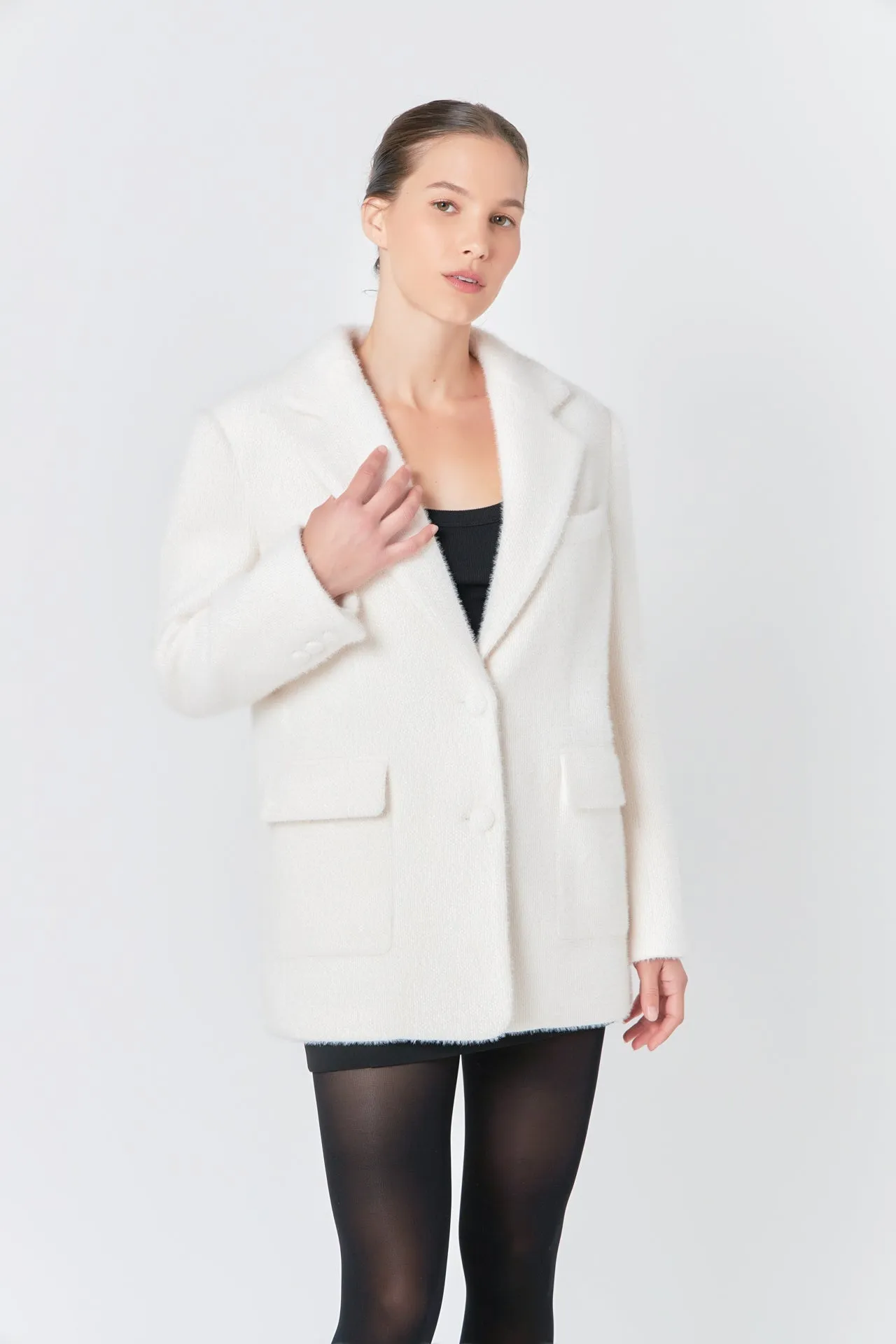 Soft Buttoned Blazer